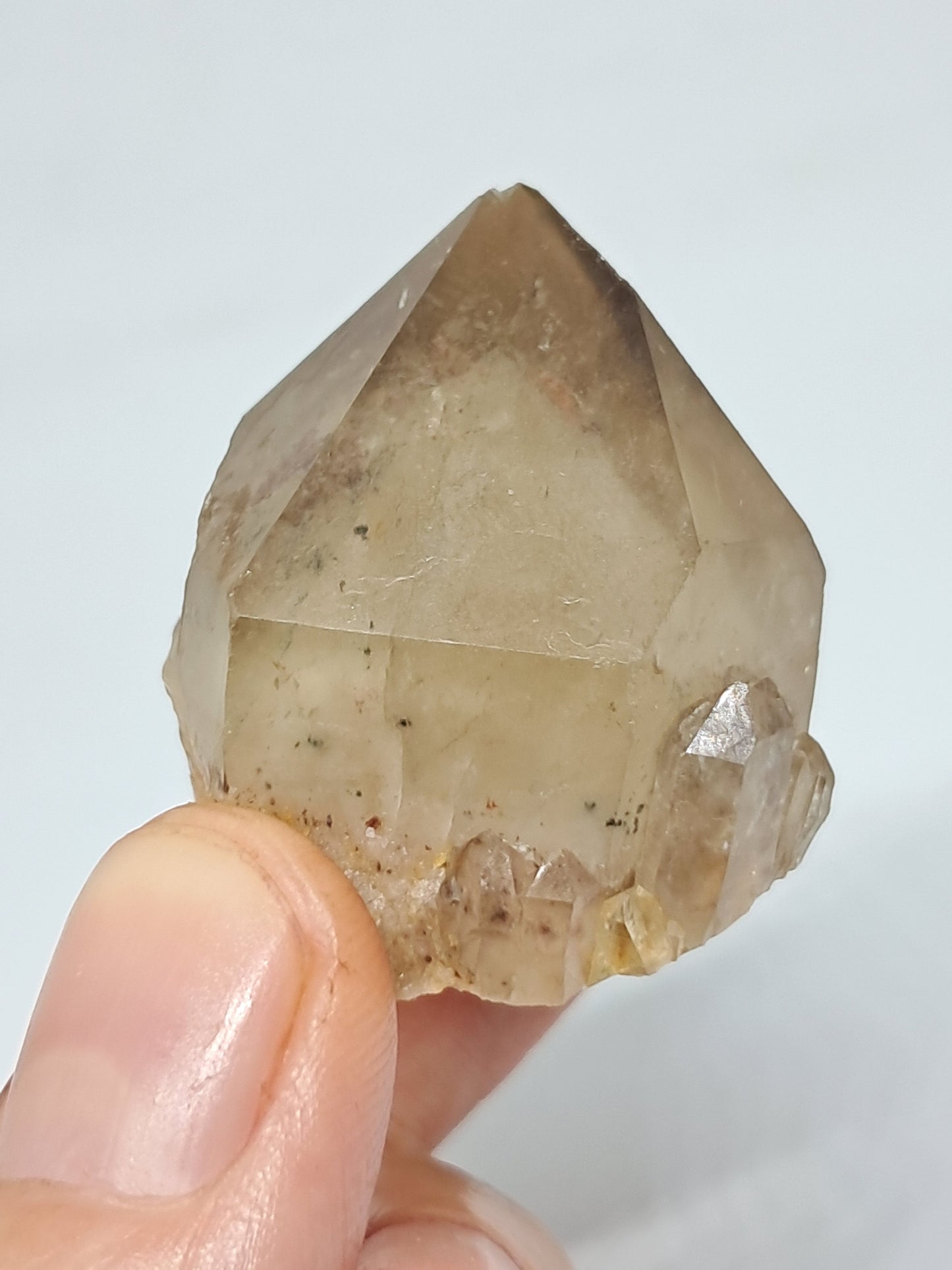 Natural Citrine "Kundalini" with Phantom (Democratic Republic of Congo) Crystal Point | Mineral Specimen #CTN10