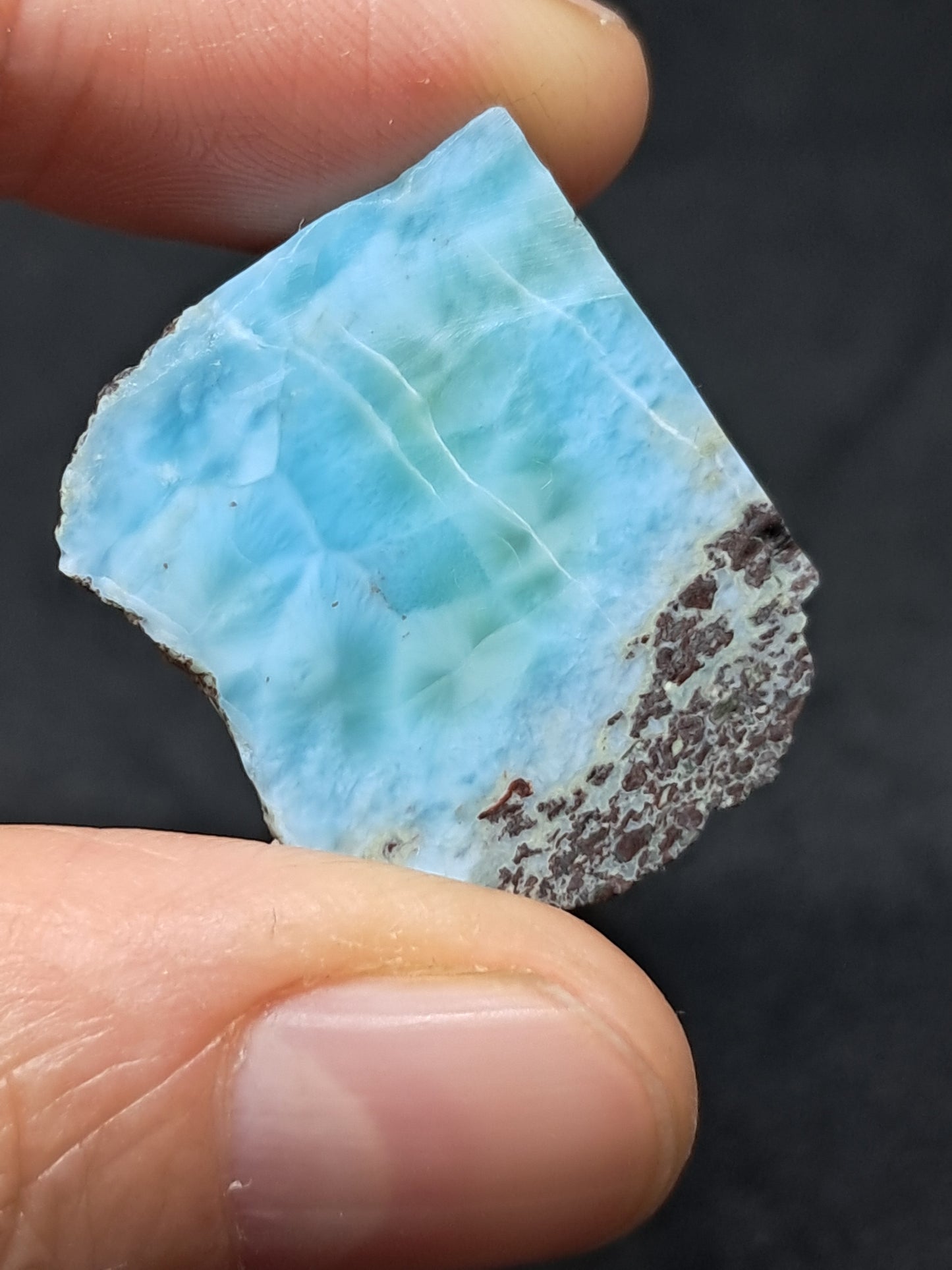 Larimar Raw Slice (Non-precious Natural Stone) #LM7