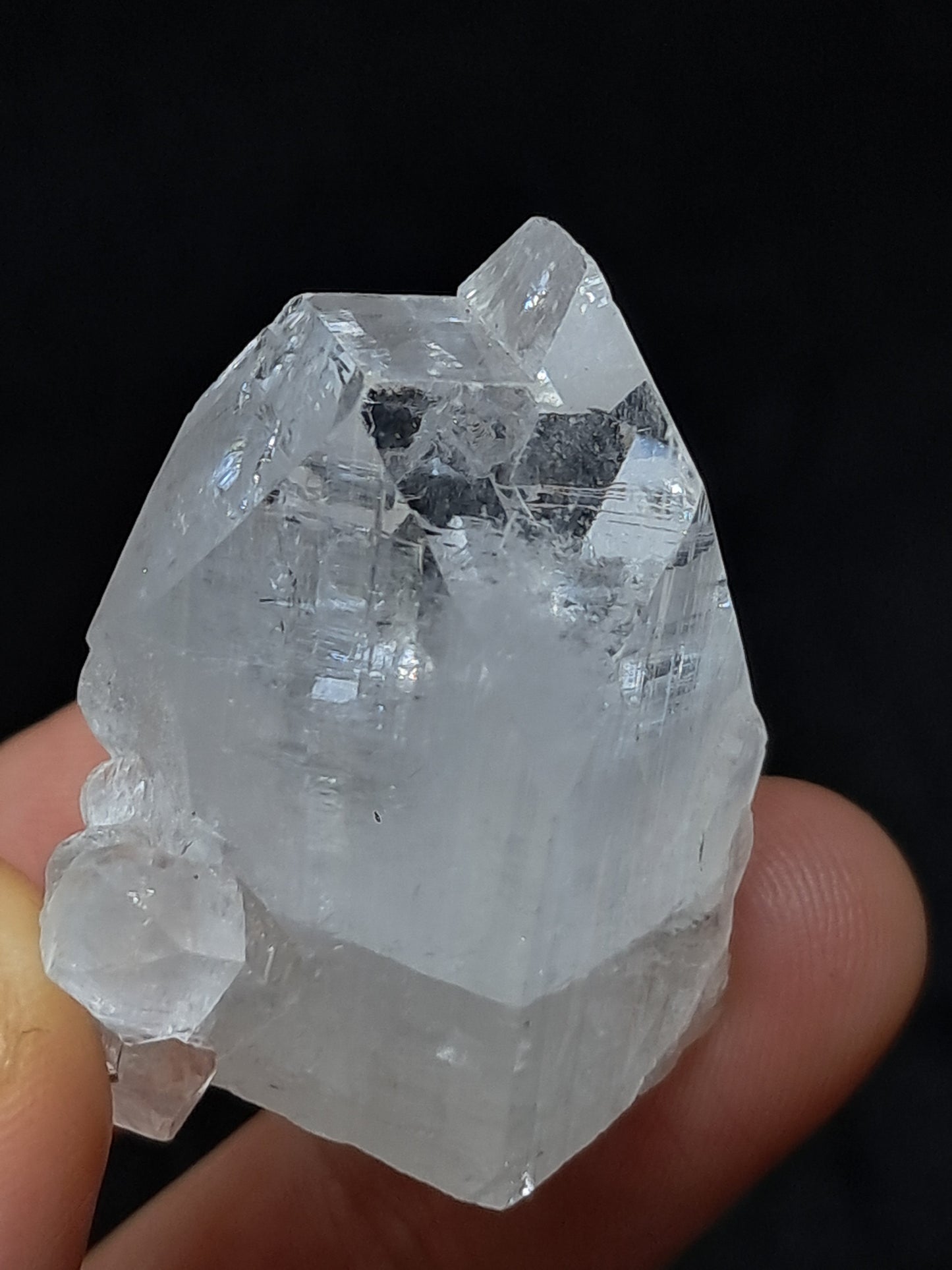 Clear Apophyllite Crystal w/ Split Termination (Ajanta) Natural Point | Mineral Specimen #AP50