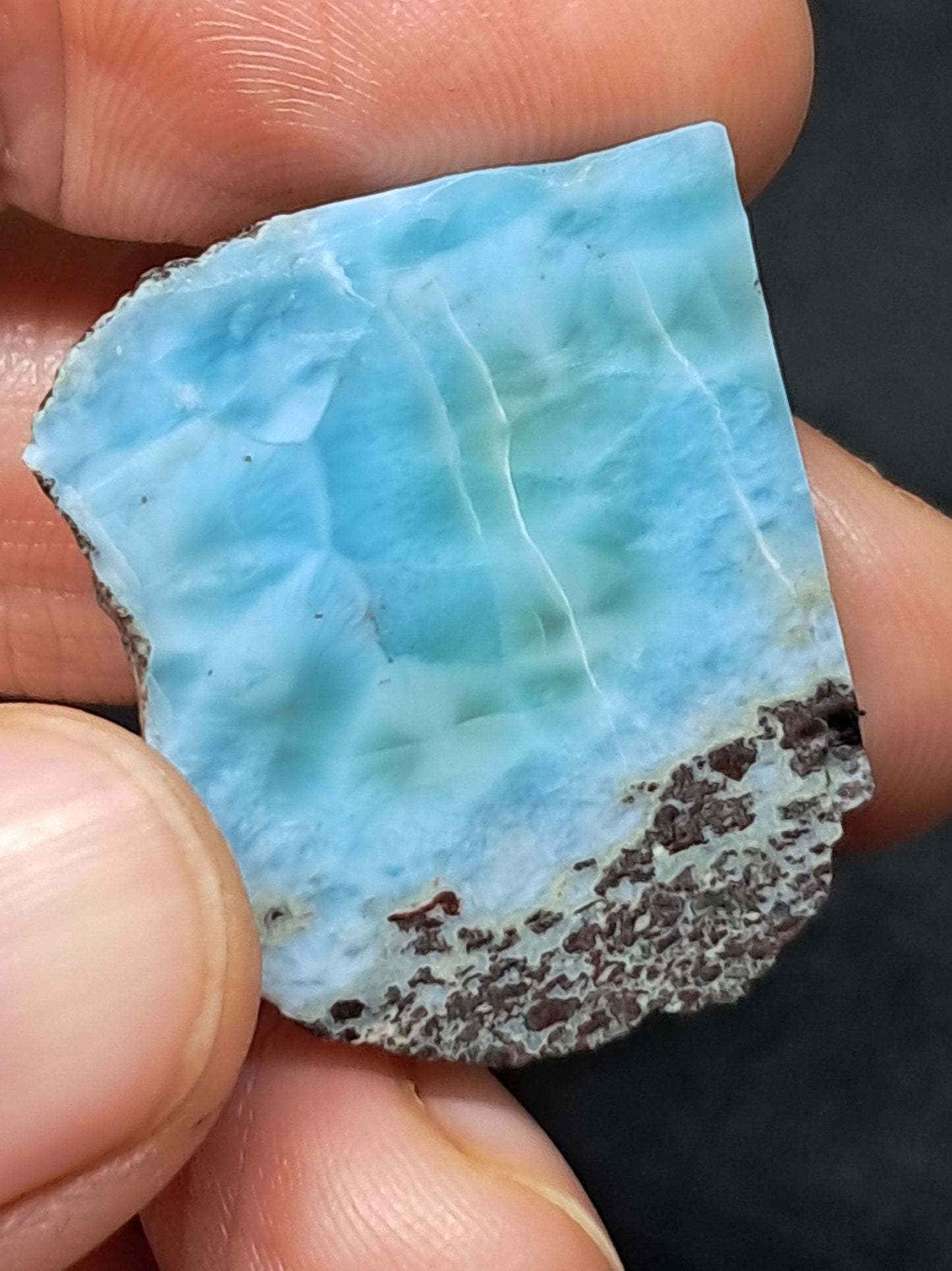 Larimar Raw Slice (Non-precious Natural Stone) #LM7