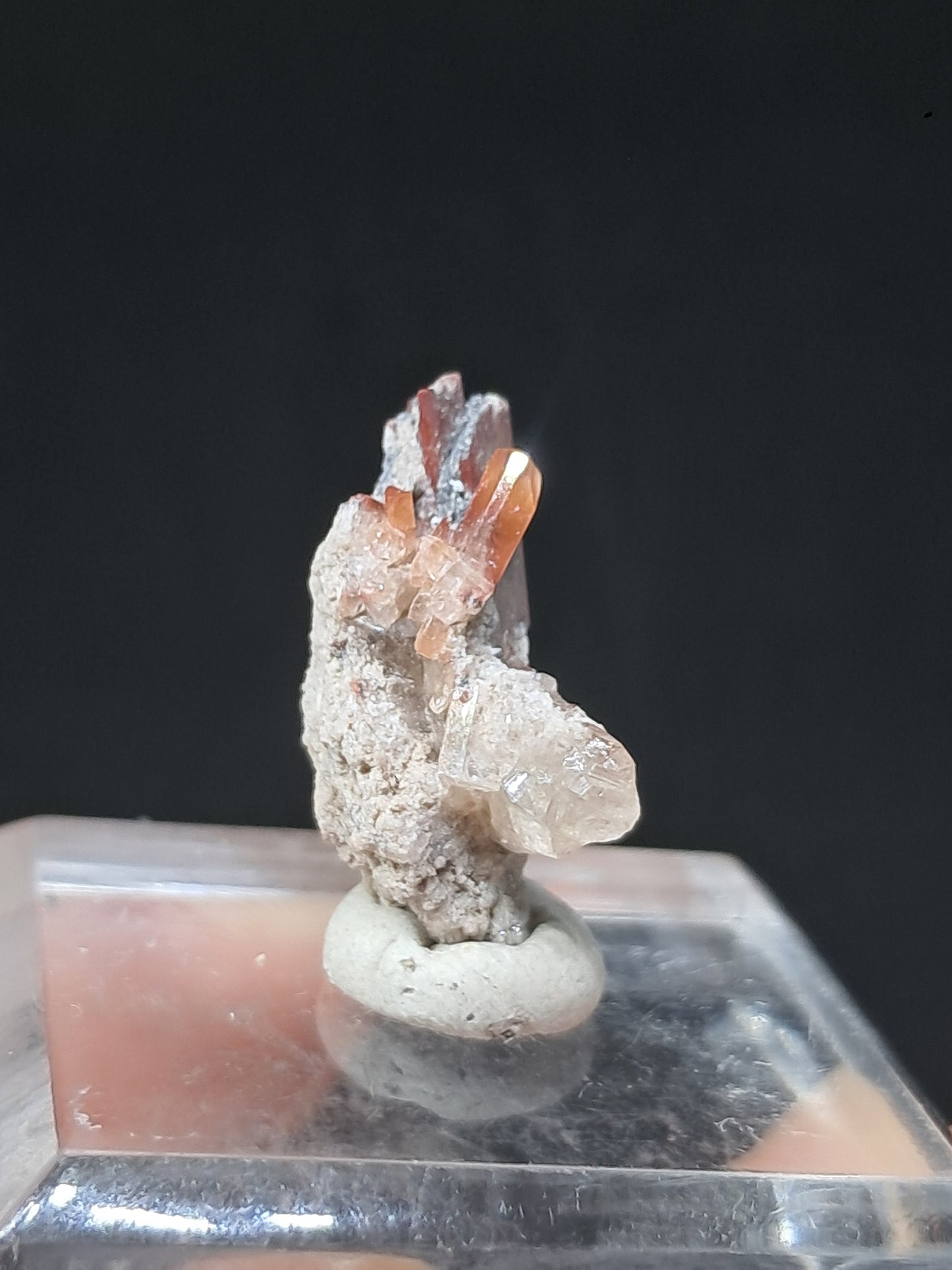 Cristales de topacio natural en matriz (México), piedra preciosa rara | Ejemplar mineral n.° TPZ24