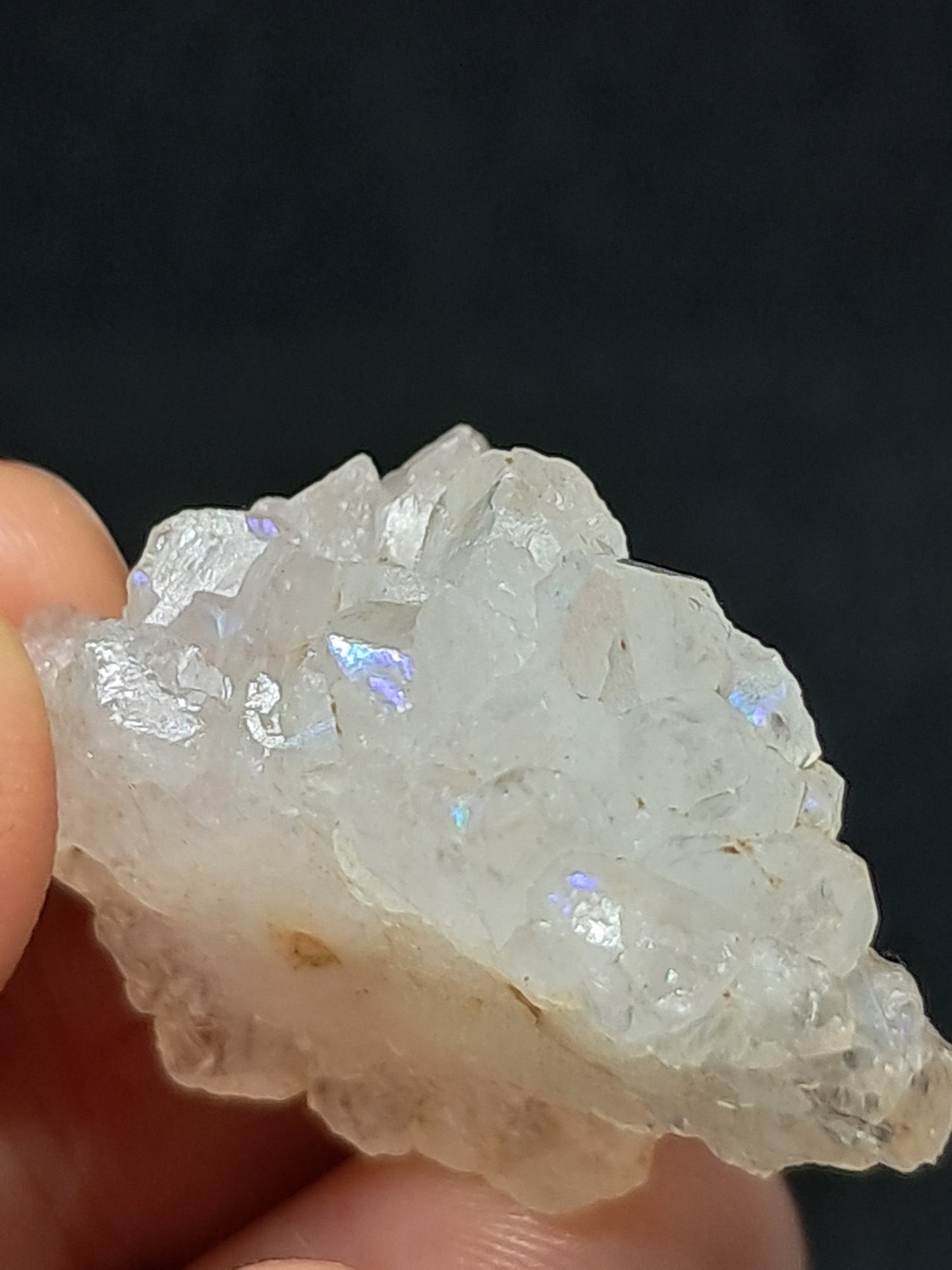 Iris Quartz Stalactite (Anandalite) *high iridiscence* (Non-precious stone) #AQ21
