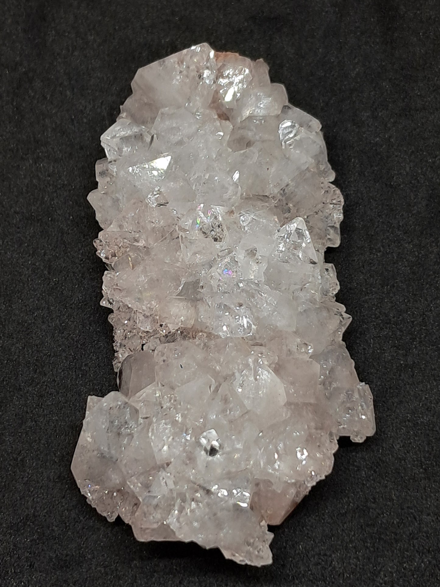 Octahedral Apophyllite Floater Cluster w/ Hematite (Ajanta) Natural Crystal | Mineral Specimen #AP33
