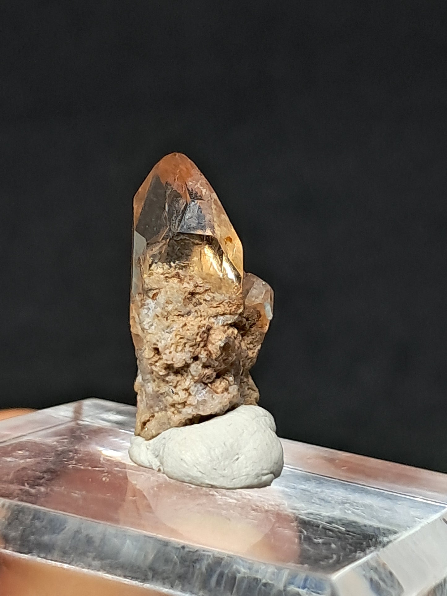 Cristal de topacio natural (México), piedra preciosa rara | Ejemplar mineral n.° TPZ3