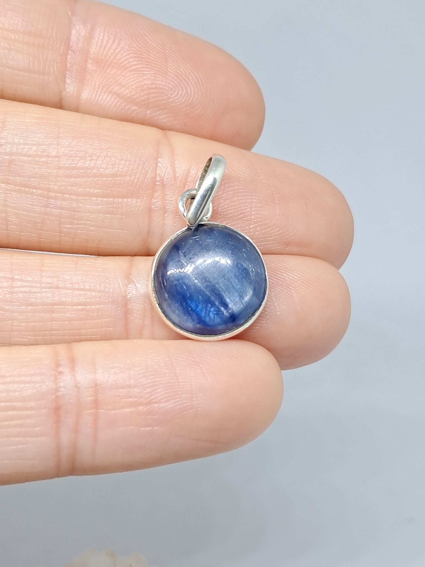 Blue Kyanite Silver Pendant