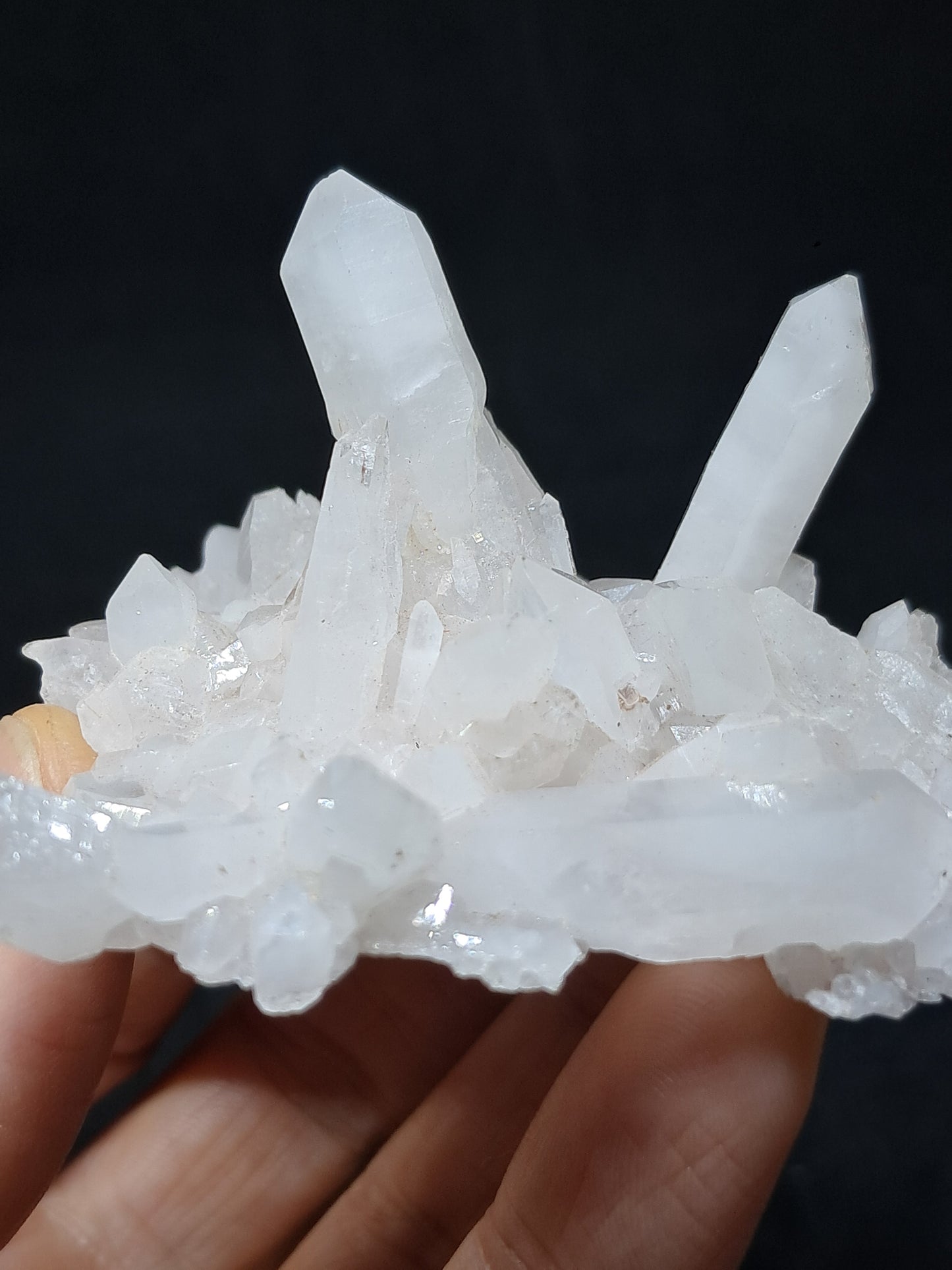 Quartz Cluster with White Chlorite (Himachal pradesh) | Milky Crystal #CH41
