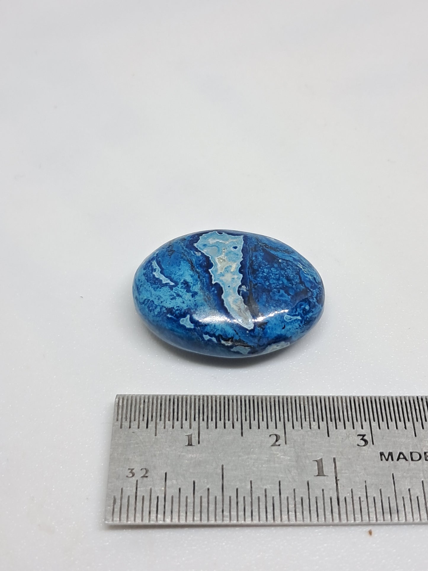 Chrysocolla w/ Azurite and Shattuckite Palmstone | Polished Natural Stone #CM13