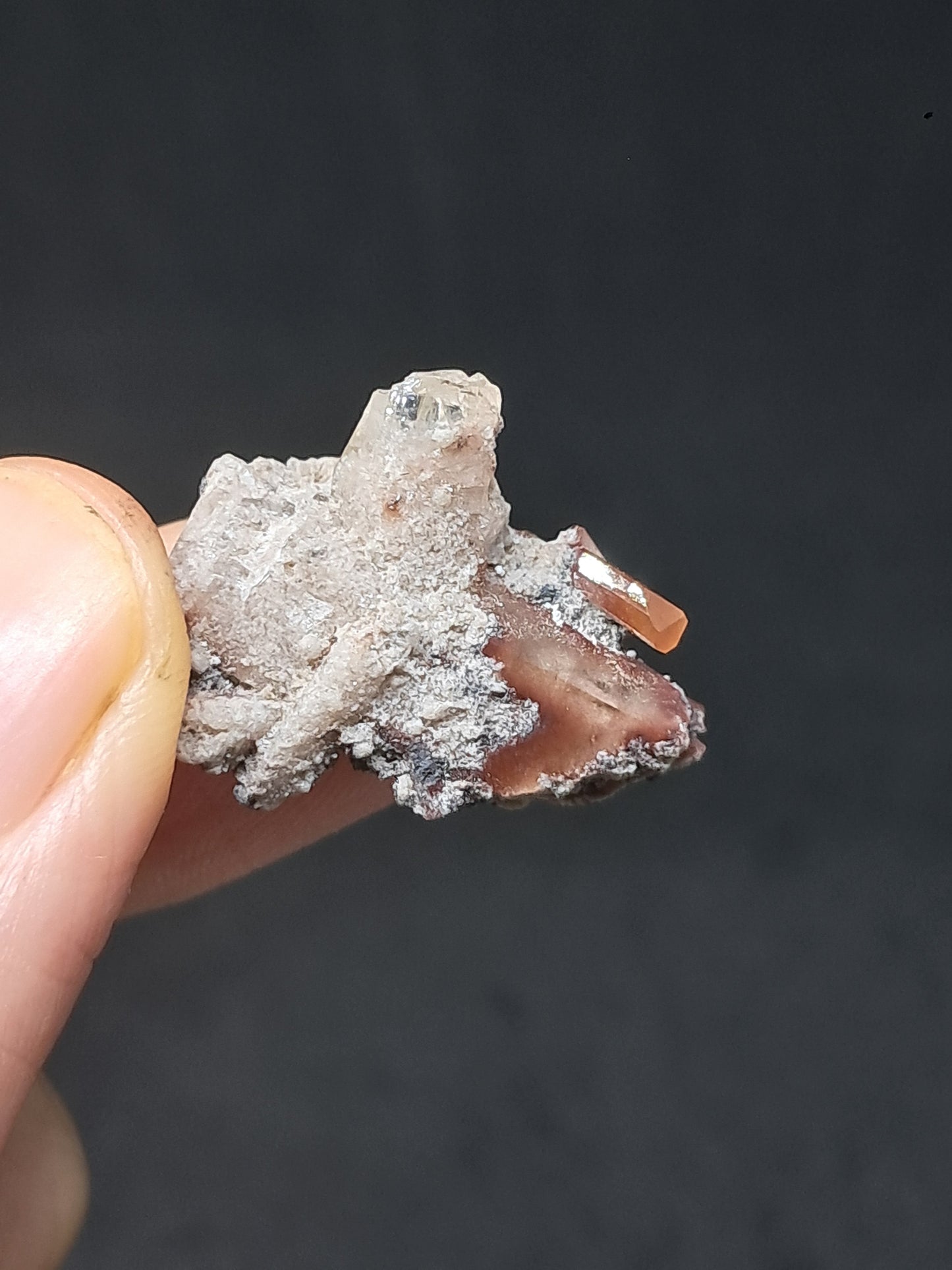 Cristales de topacio natural en matriz (México), piedra preciosa rara | Ejemplar mineral n.° TPZ24