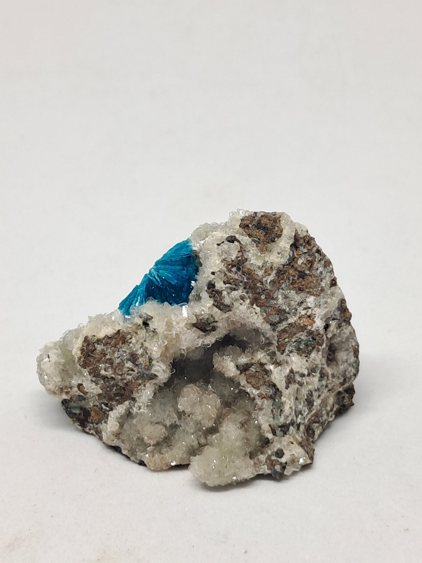Cavansite on Heulandite Matrix (Wagholi) Rough Stone | Natural Crystal | Rare Mineral Specimen #CV12