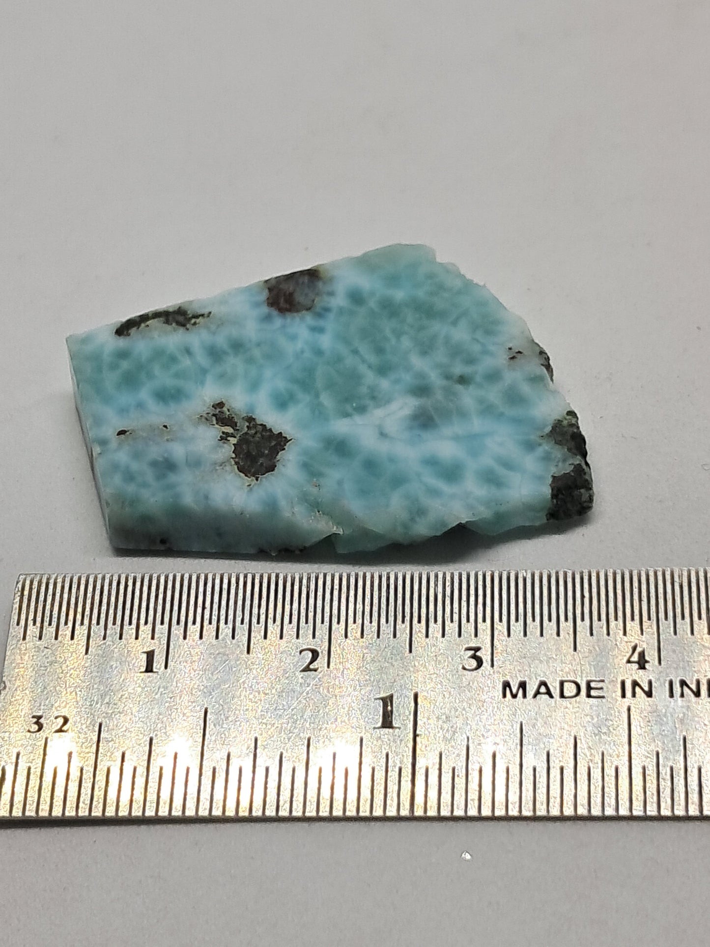 Larimar Raw Slice (Non-precious Natural Stone) #LM1