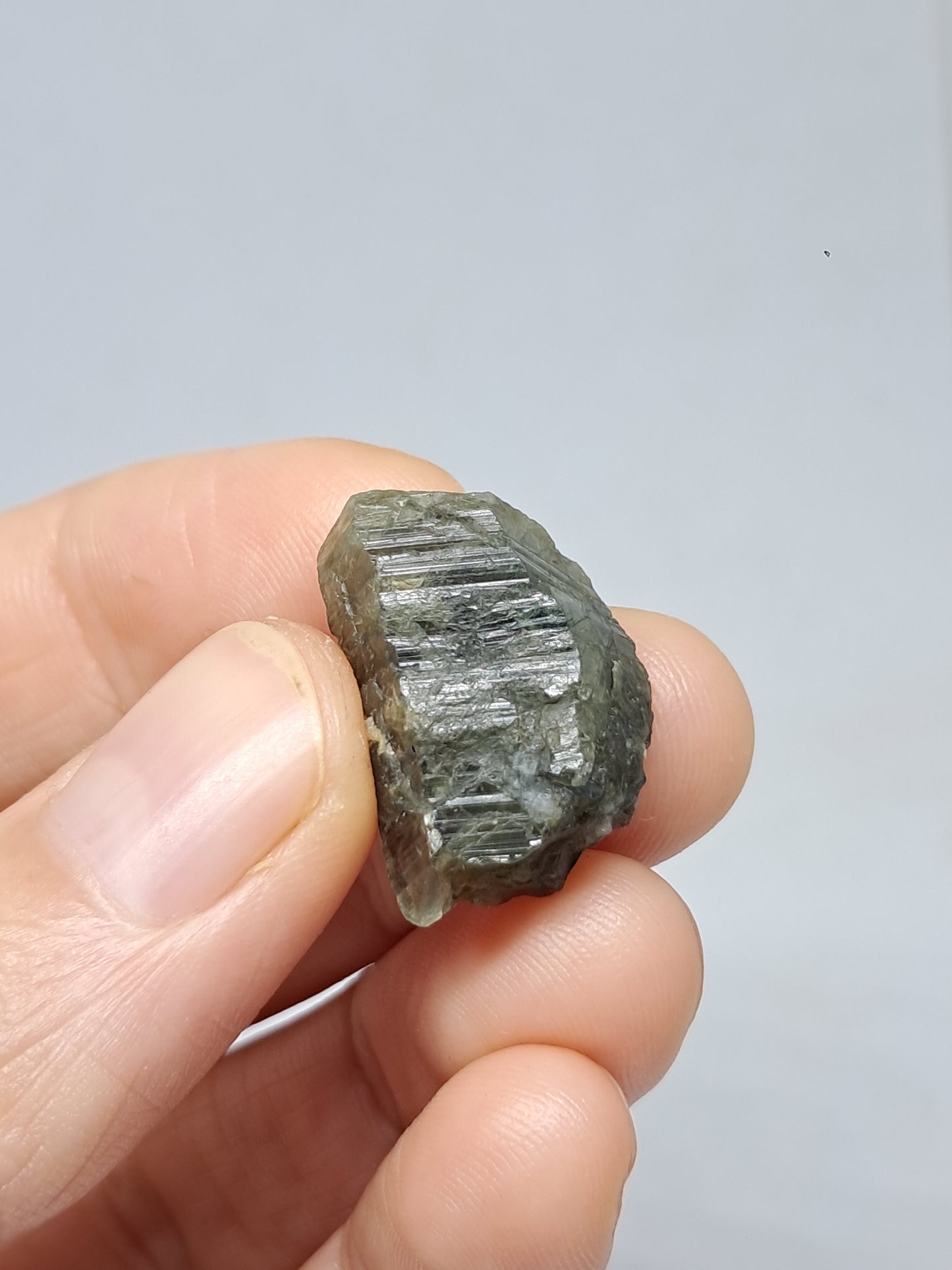 Natural Greenish-Blue *Teal* Sapphire Crystal (Karur) Rough Stone | Mineral Specimen #SP21
