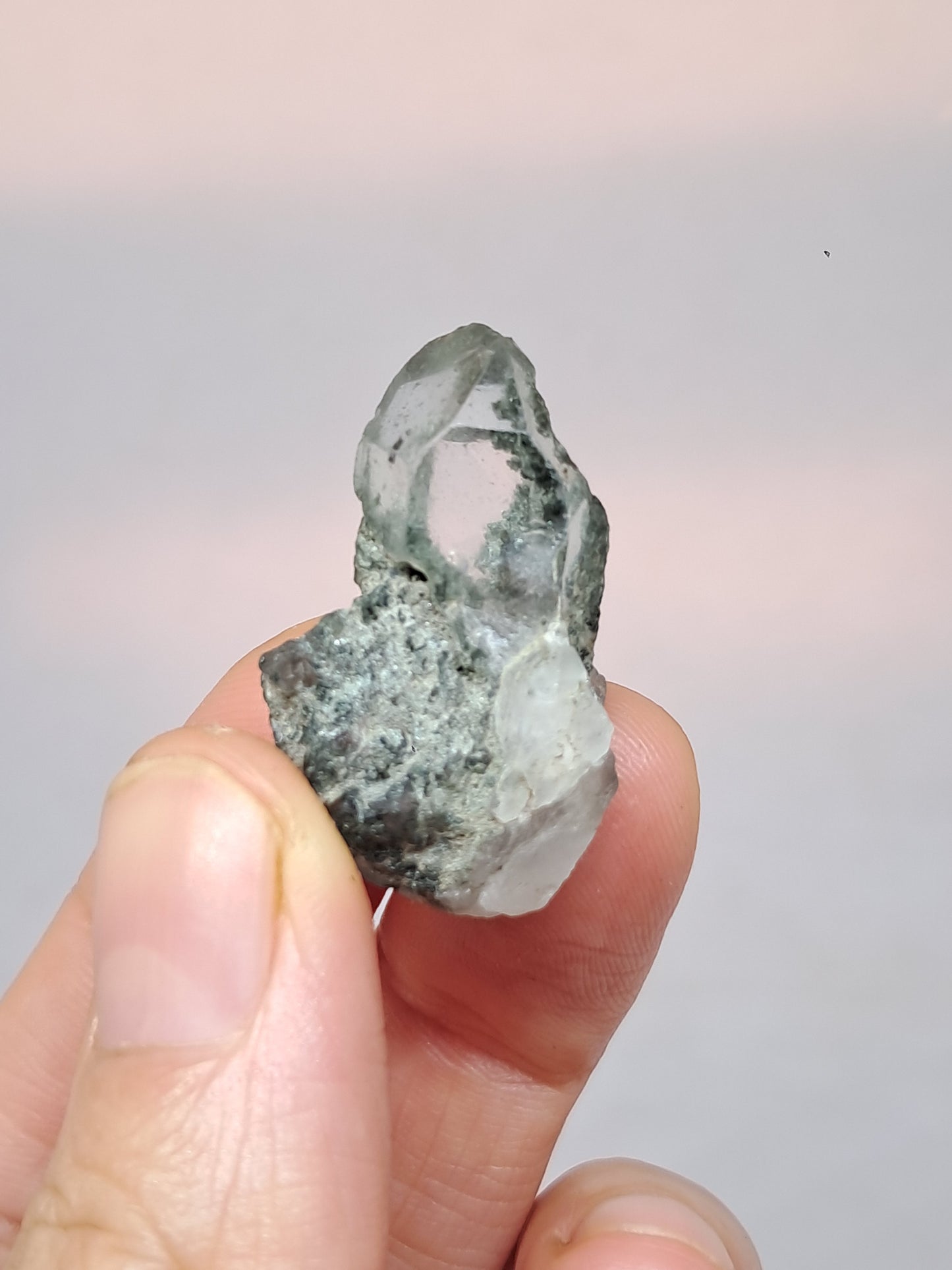 Chlorite Quartz (Kullu) Rough Stone | Natural Crystal Point | Mineral Specimen #CH49