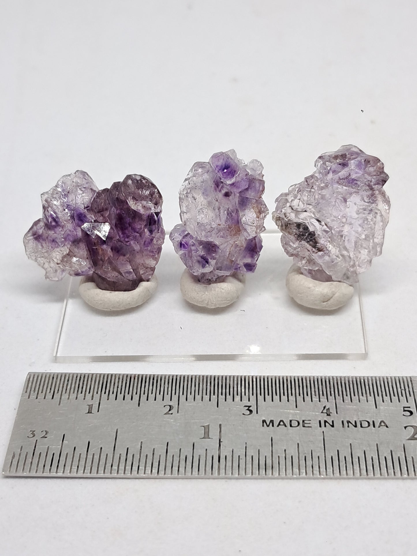 Set of 3 Amethyst from Karur | Natural Crystals | Mineral Specimen #KA170