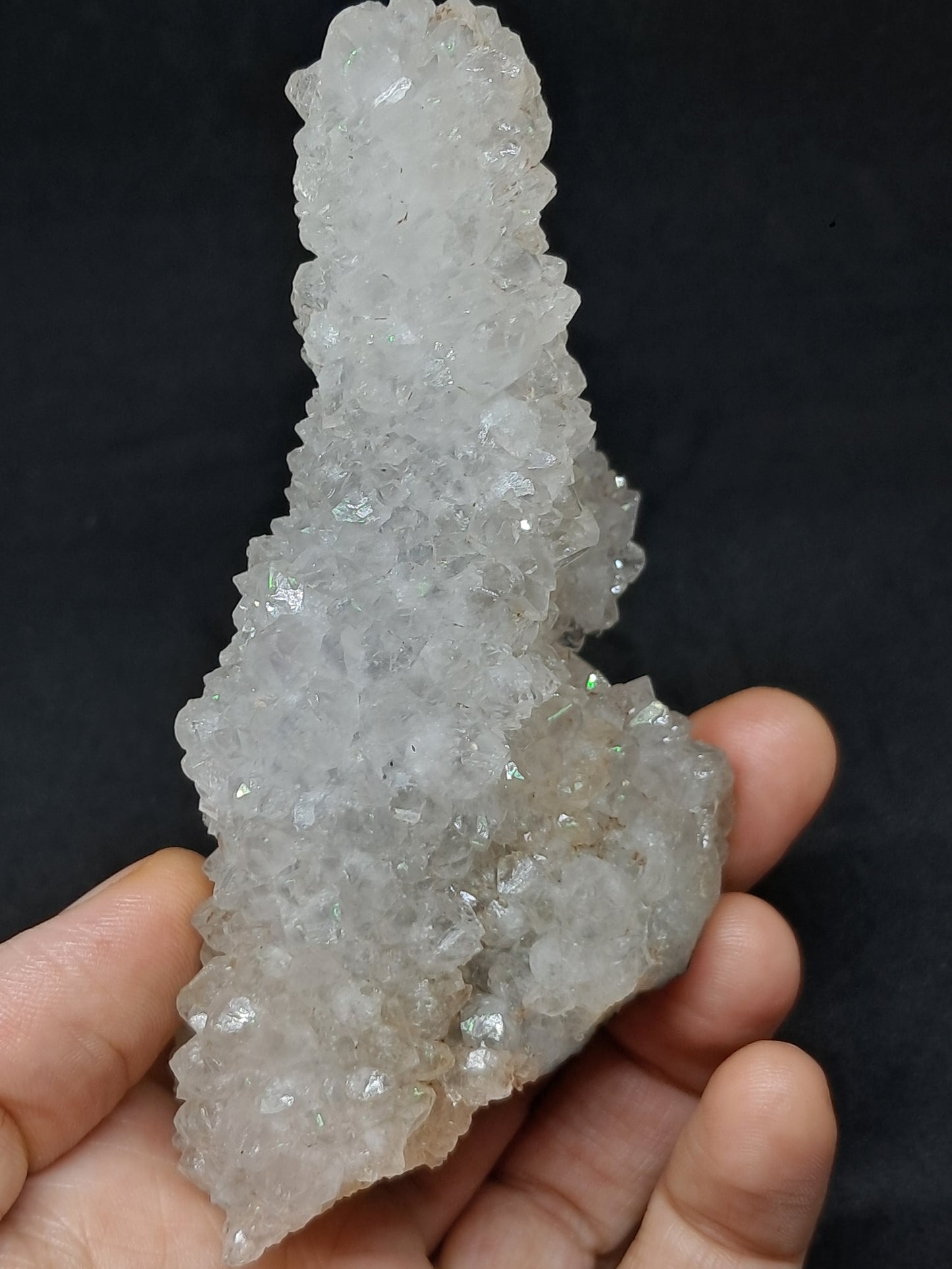 Cuarzo Iris (Aurangabad) | Anandalita | Estalactita | Cristal natural n.° AQ44