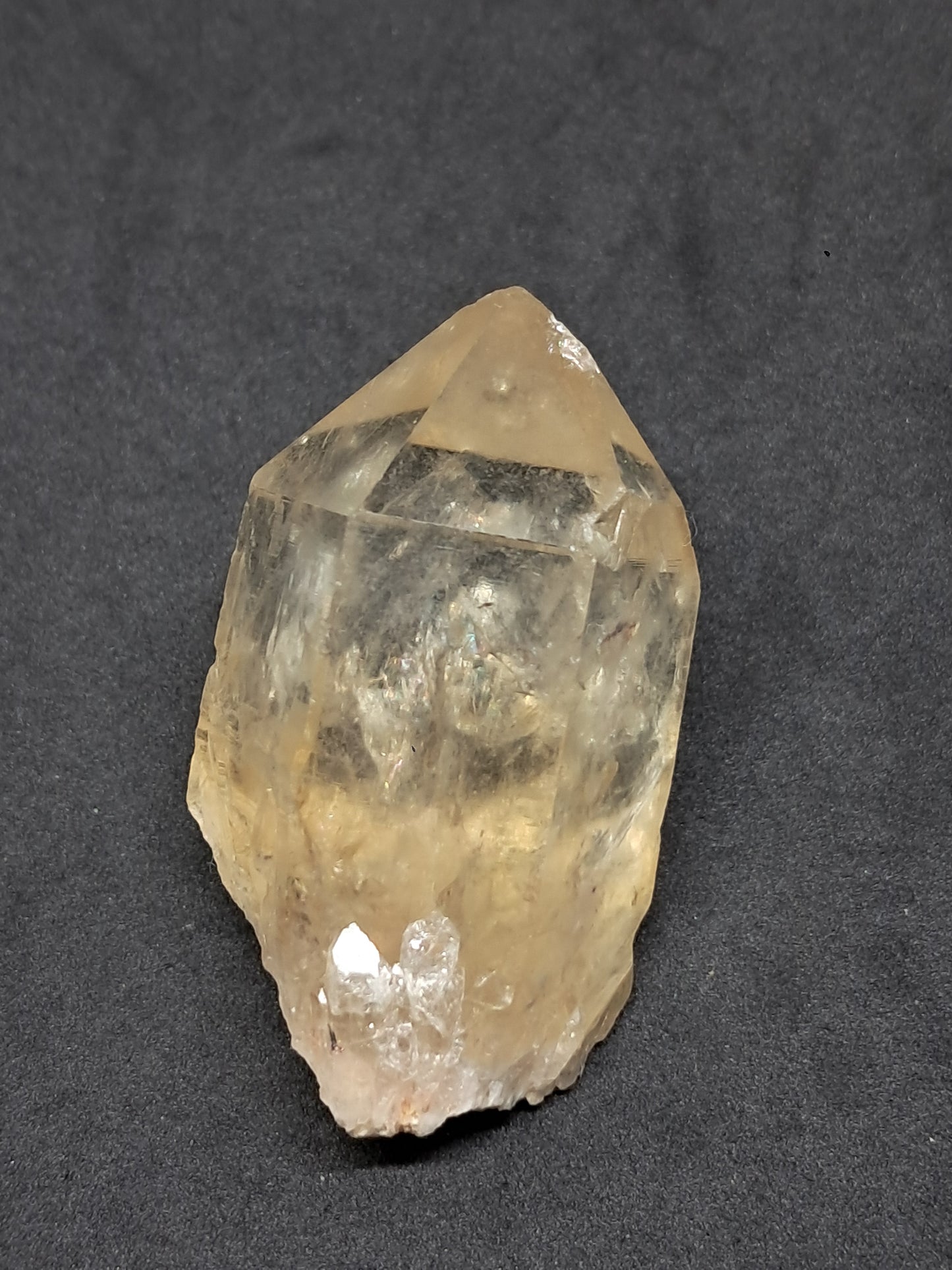 Natural Citrine "Kundalini" with Rainbows (Democratic Republic of Congo) Crystal Point | Mineral Specimen) #CTN16