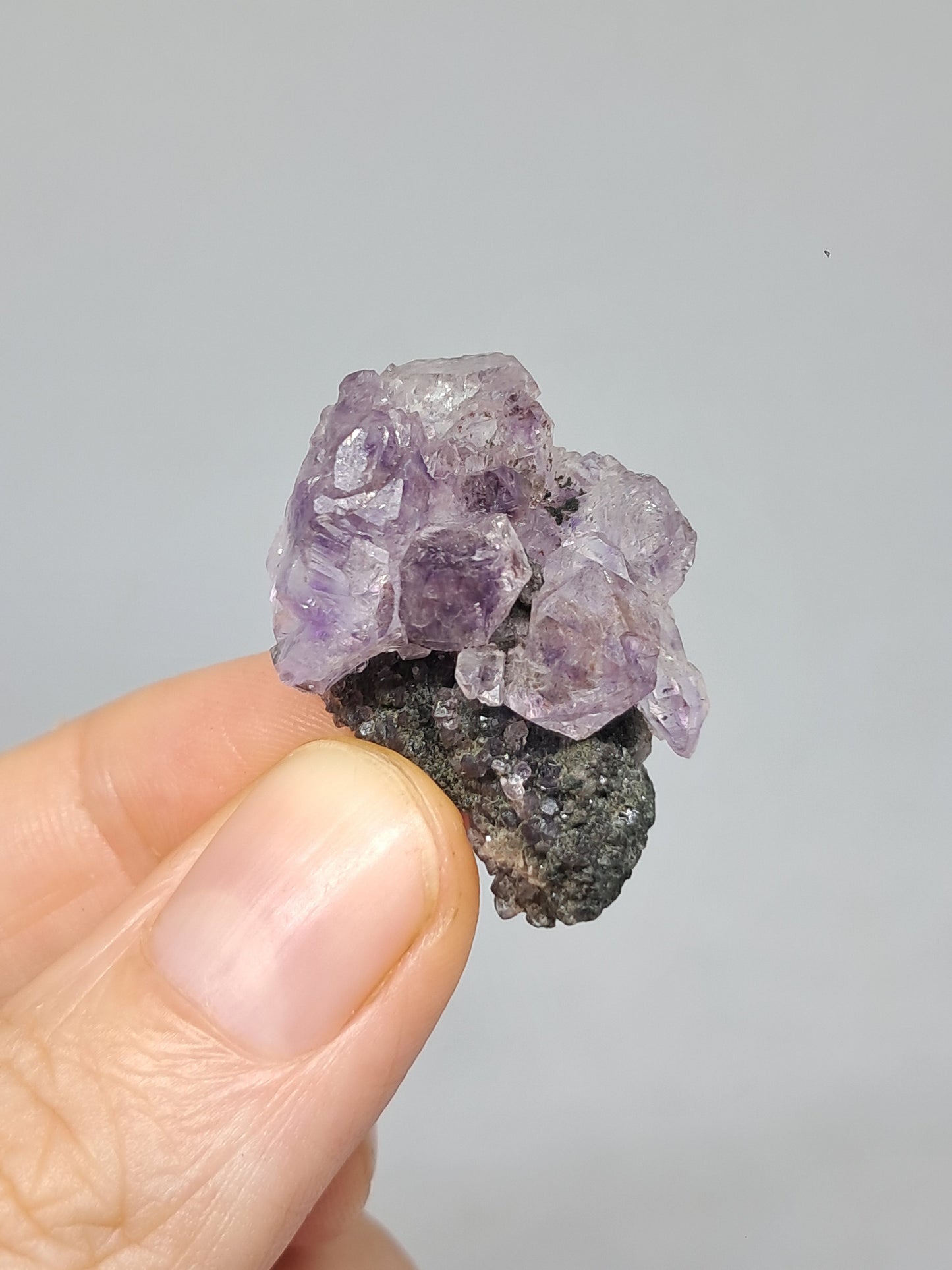 Amatista en matriz de limonita (Karur) | Cristal en bruto | Piedra natural | Ejemplar mineral n.° KA122