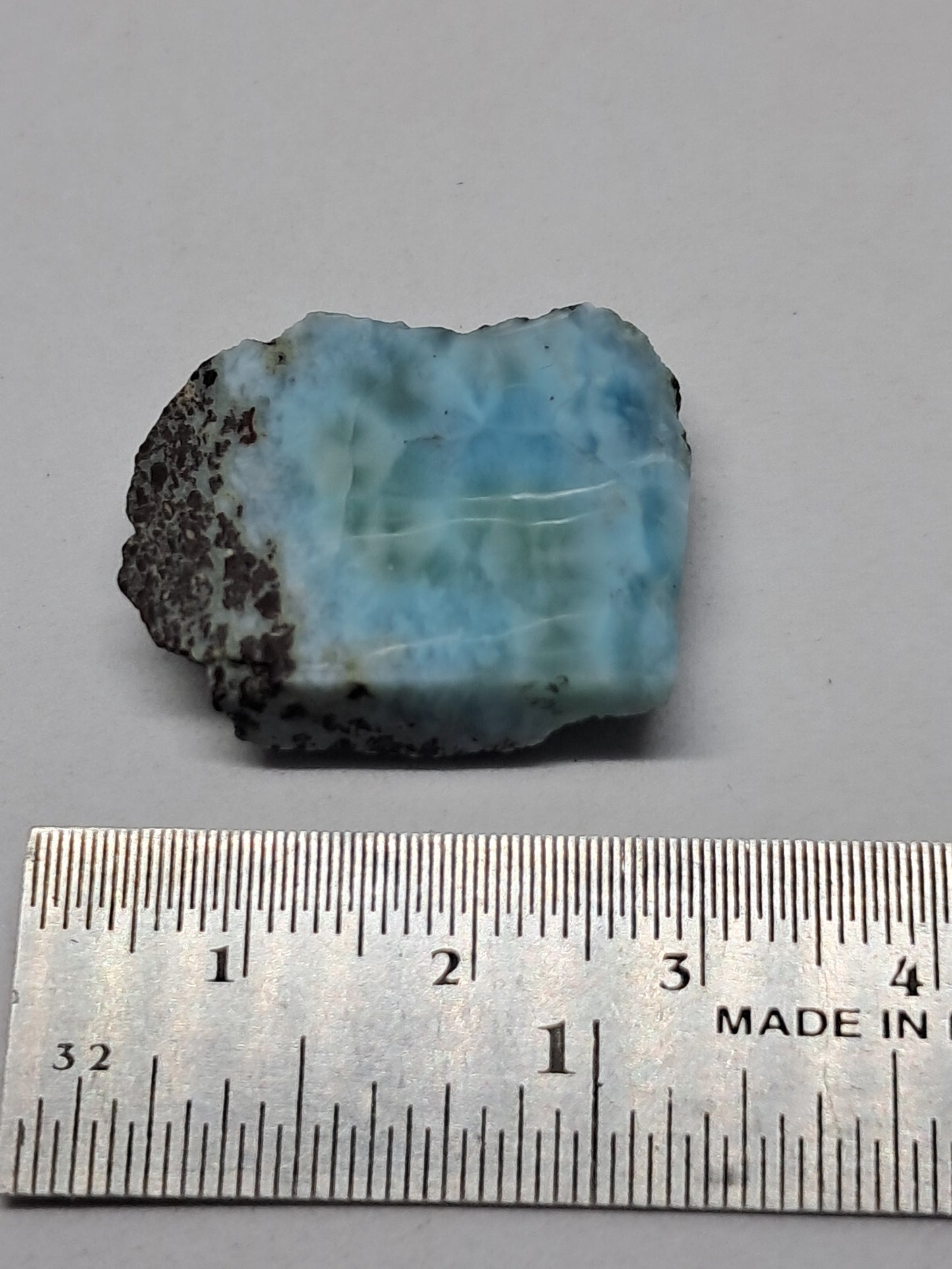 Larimar Raw Slice (Non-precious Natural Stone) #LM7