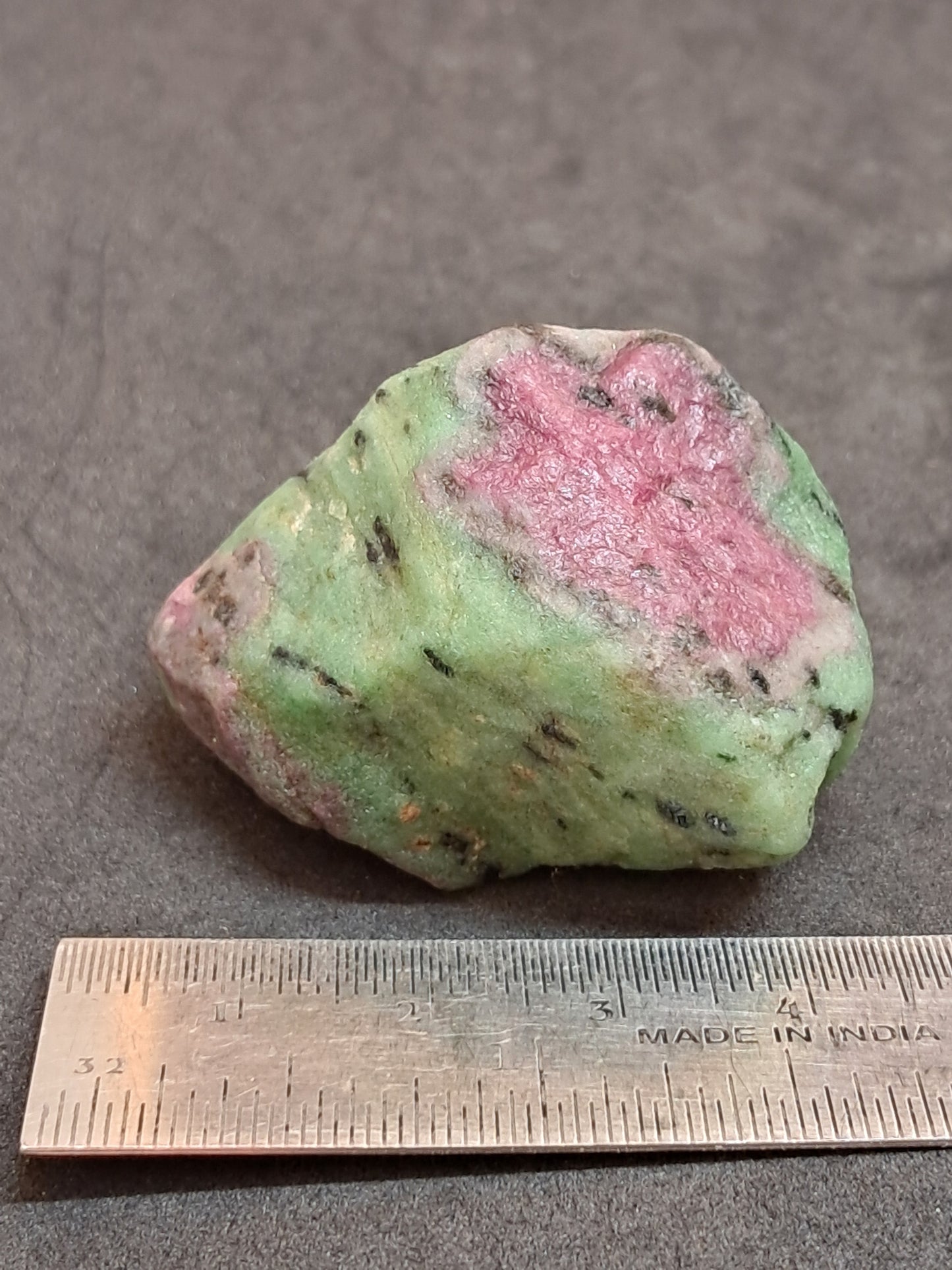 Ruby Zoisite w/ Hornblende (Tanzania) Rough Stone | Natural Specimen #RZ11