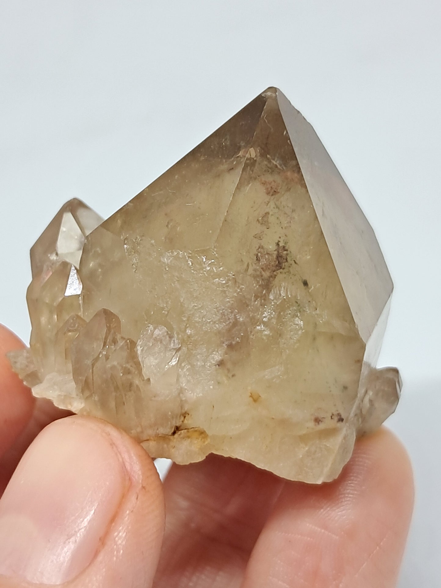 Natural Citrine "Kundalini" with Phantom (Democratic Republic of Congo) Crystal Point | Mineral Specimen #CTN10
