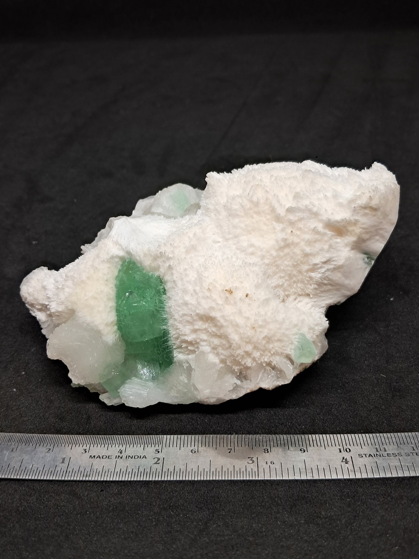 Green Apophyllite (Fluorapophyllite) and Stilbite on Mordenite #GA4