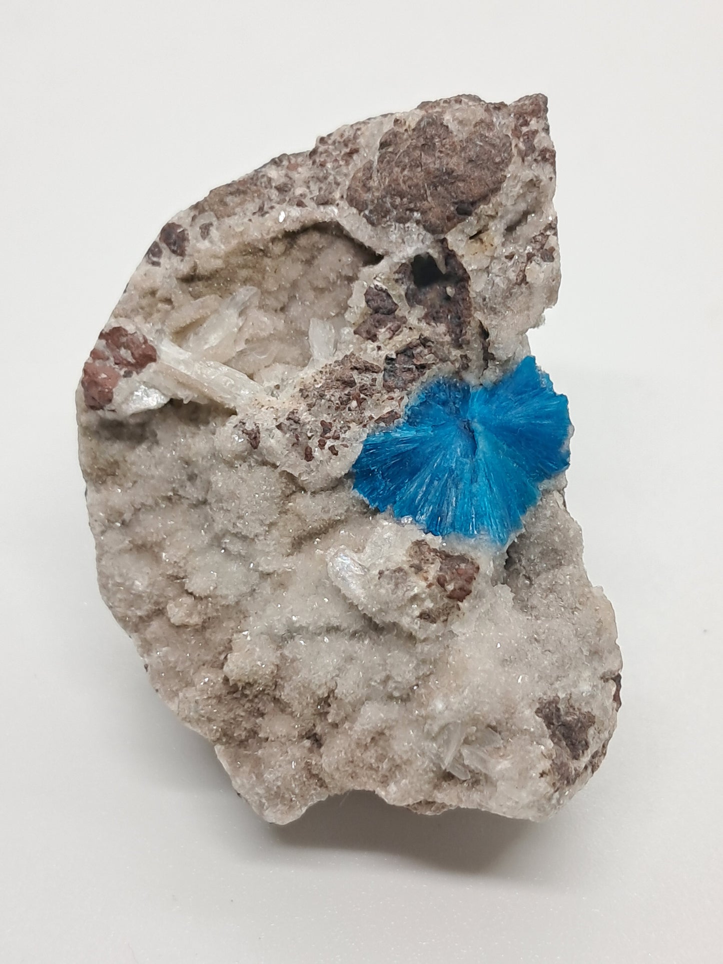 Cavansite on Heulandite Matrix (Wagholi) Rough Stone | Natural Crystal | Rare Mineral Specimen #CV31