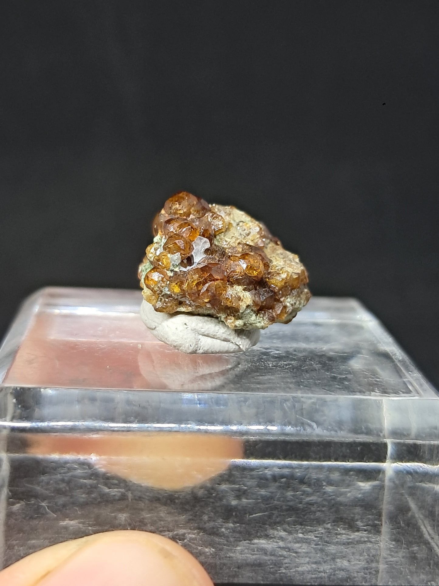 Cúmulo de granate marrón (México) | Cristal en bruto | Ejemplar mineral n.° GR8