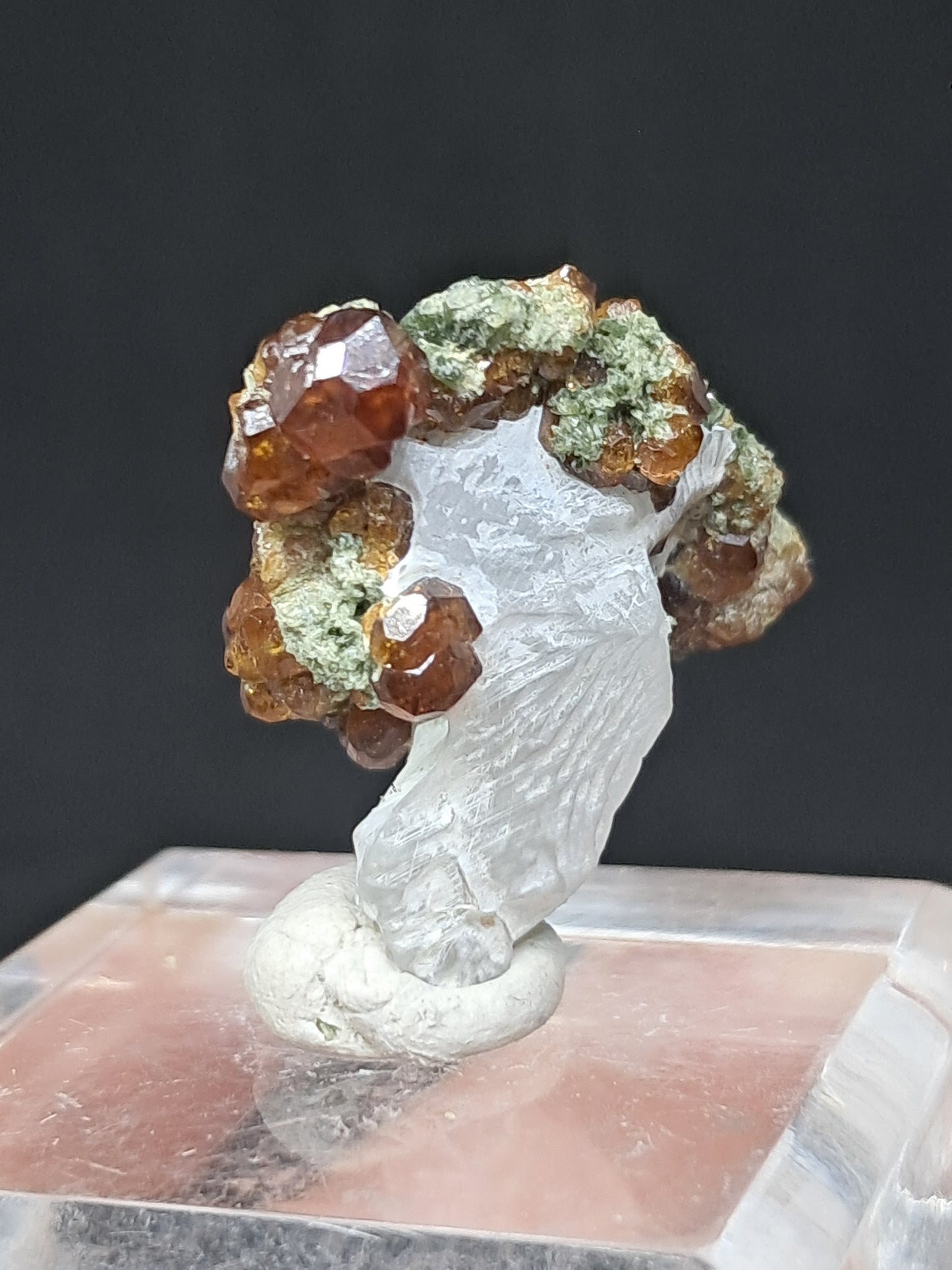 Granate Marrón con Calcita (México) | Cristal en Bruto | Ejemplar Mineral #GR5