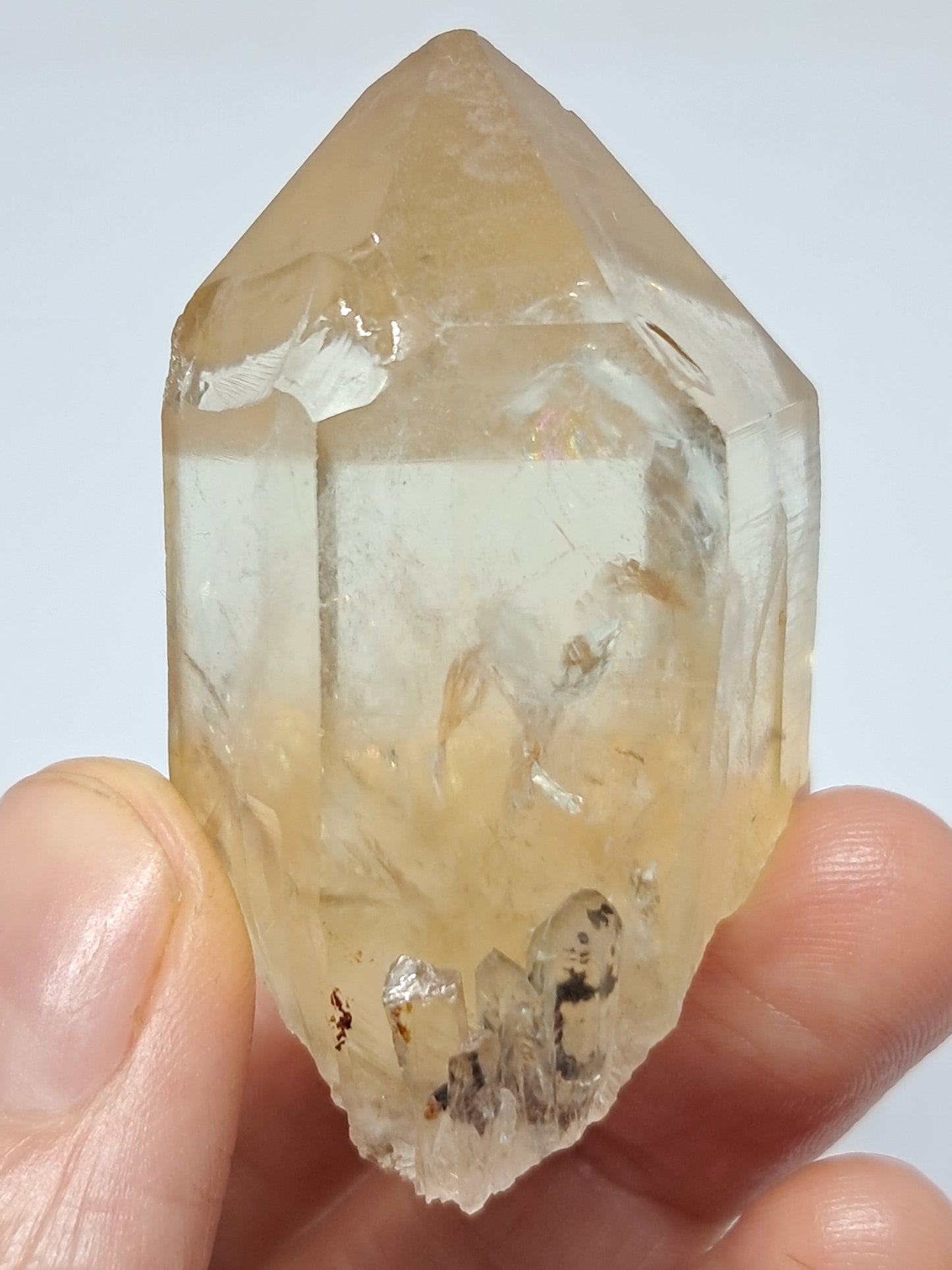 Natural Citrine "Kundalini" with Rainbows (Democratic Republic of Congo) Crystal Point | Mineral Specimen #CTN13