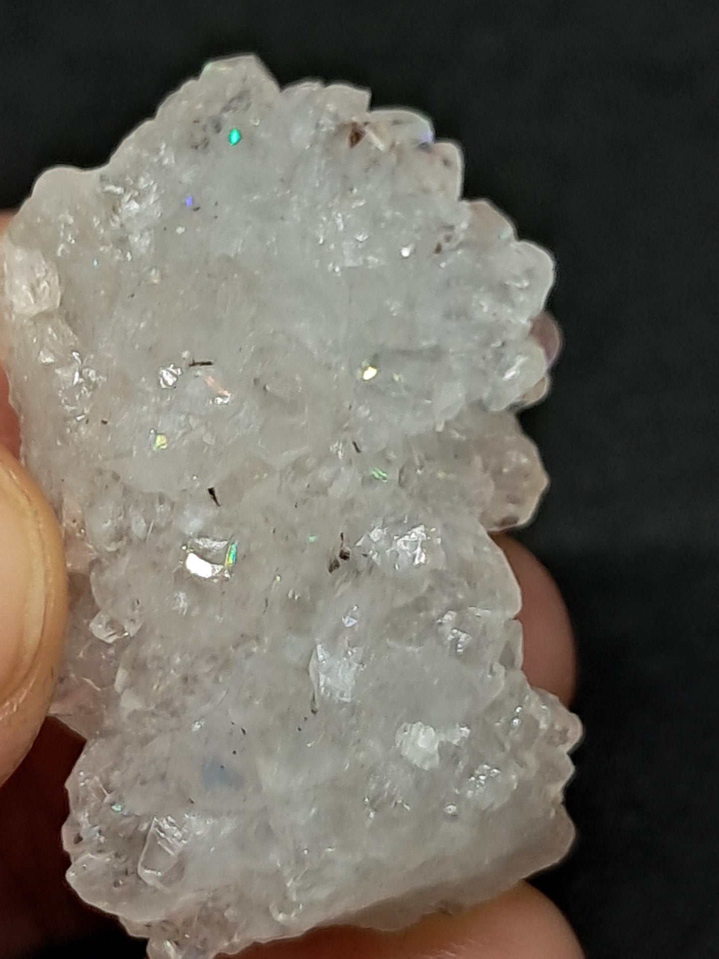 Iris Quartz Stalactite (Anandalite) *high iridiscence* (Non-precious stone) #AQ28