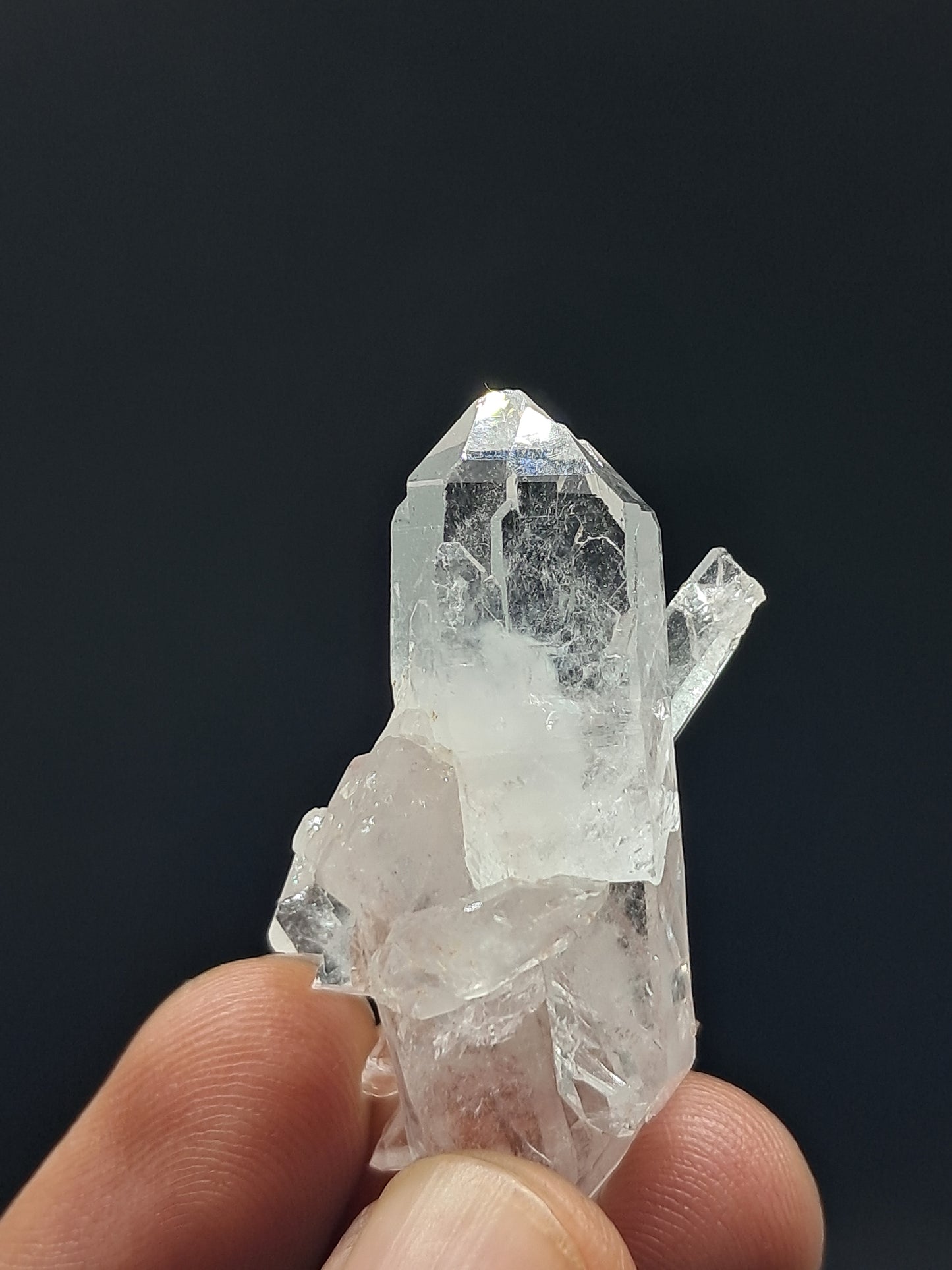 Cúmulo de Cuarzo Faden Claro (Santander, Colombia) Punta Natural | Ejemplar Mineral n.° COQ17
