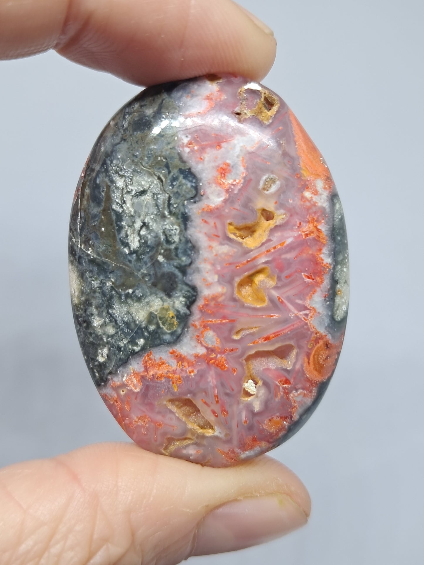 Red Bumblebee Jasper (Non-precious natural stone) #BJ1