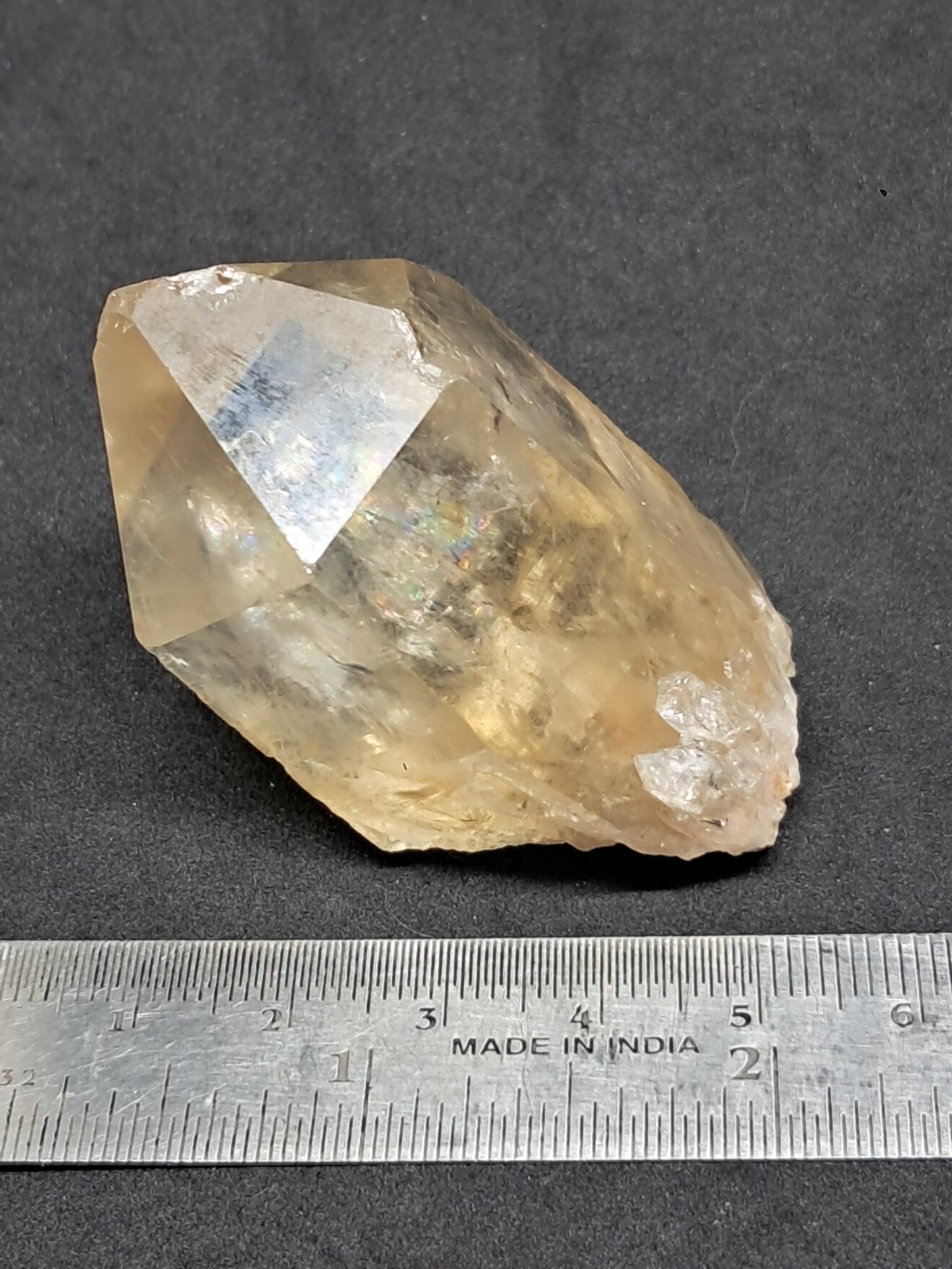 Natural Citrine "Kundalini" with Rainbows (Democratic Republic of Congo) Crystal Point | Mineral Specimen) #CTN16
