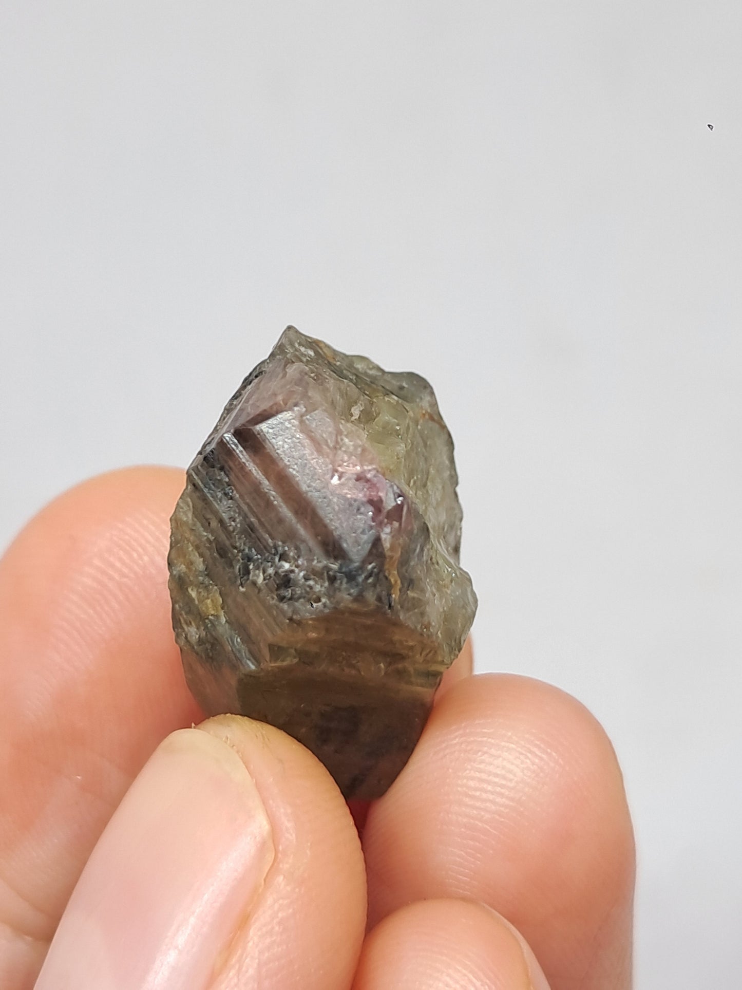 Natural Green Pink Sapphire Crystal (Karur) Rough Stone | Bicolor | Mineral Specimen #SP33