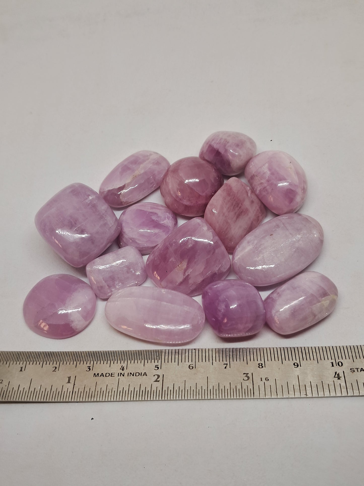 Piedras pulidas de kunzita (Madagascar) | Cristales naturales #KZ4