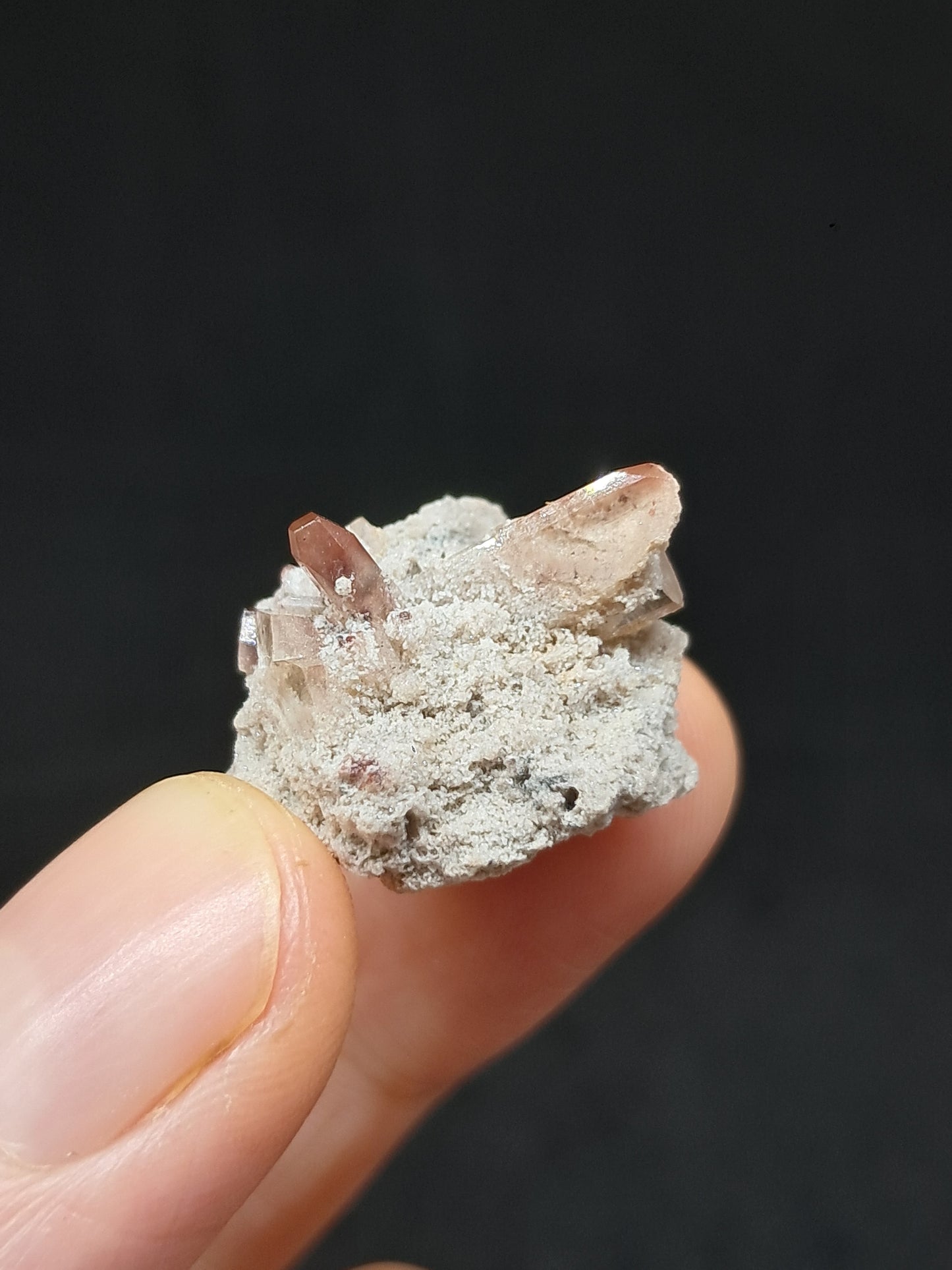Cristales de topacio natural en matriz (México), piedra preciosa rara | Ejemplar mineral n.° TPZ16