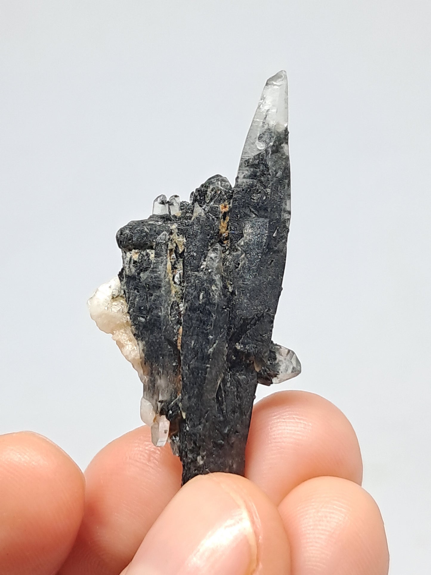 Tourmalinated Quartz Natural Crystal Point (Non-precious stone) #TQ22