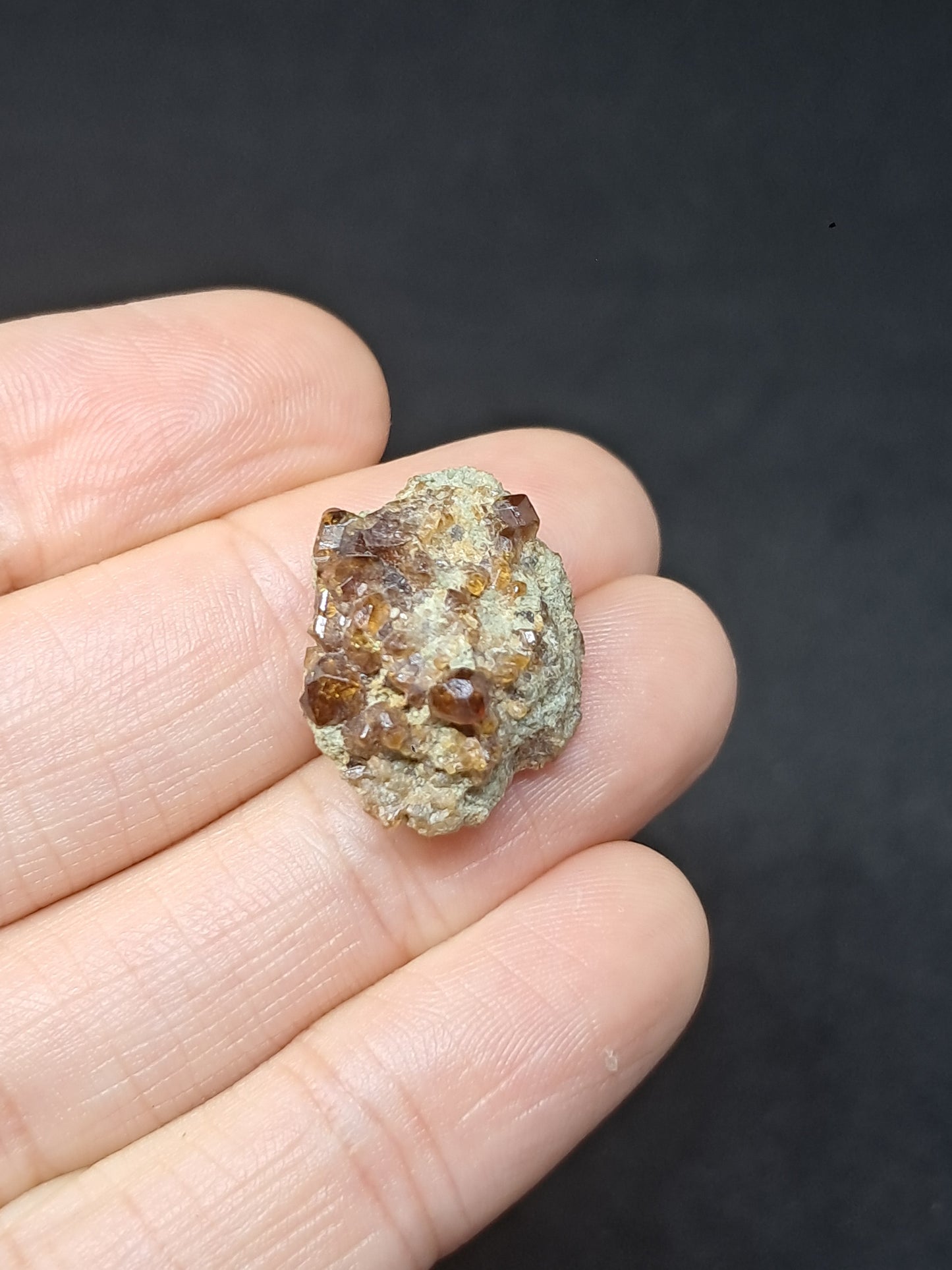 Cúmulo de granate marrón (México) | Cristal en bruto | Ejemplar mineral n.° GR9