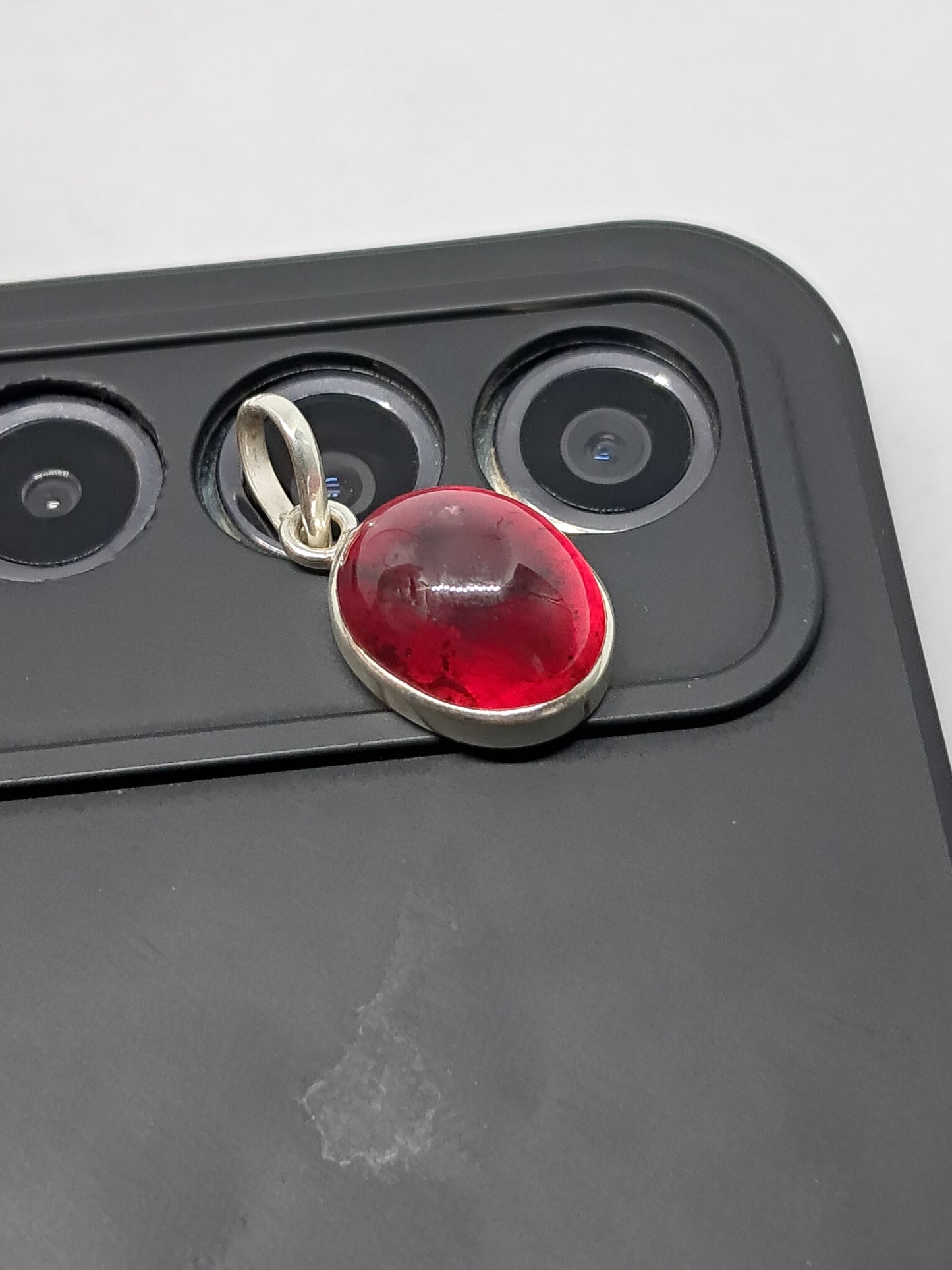 Star Garnet Silver Pendant