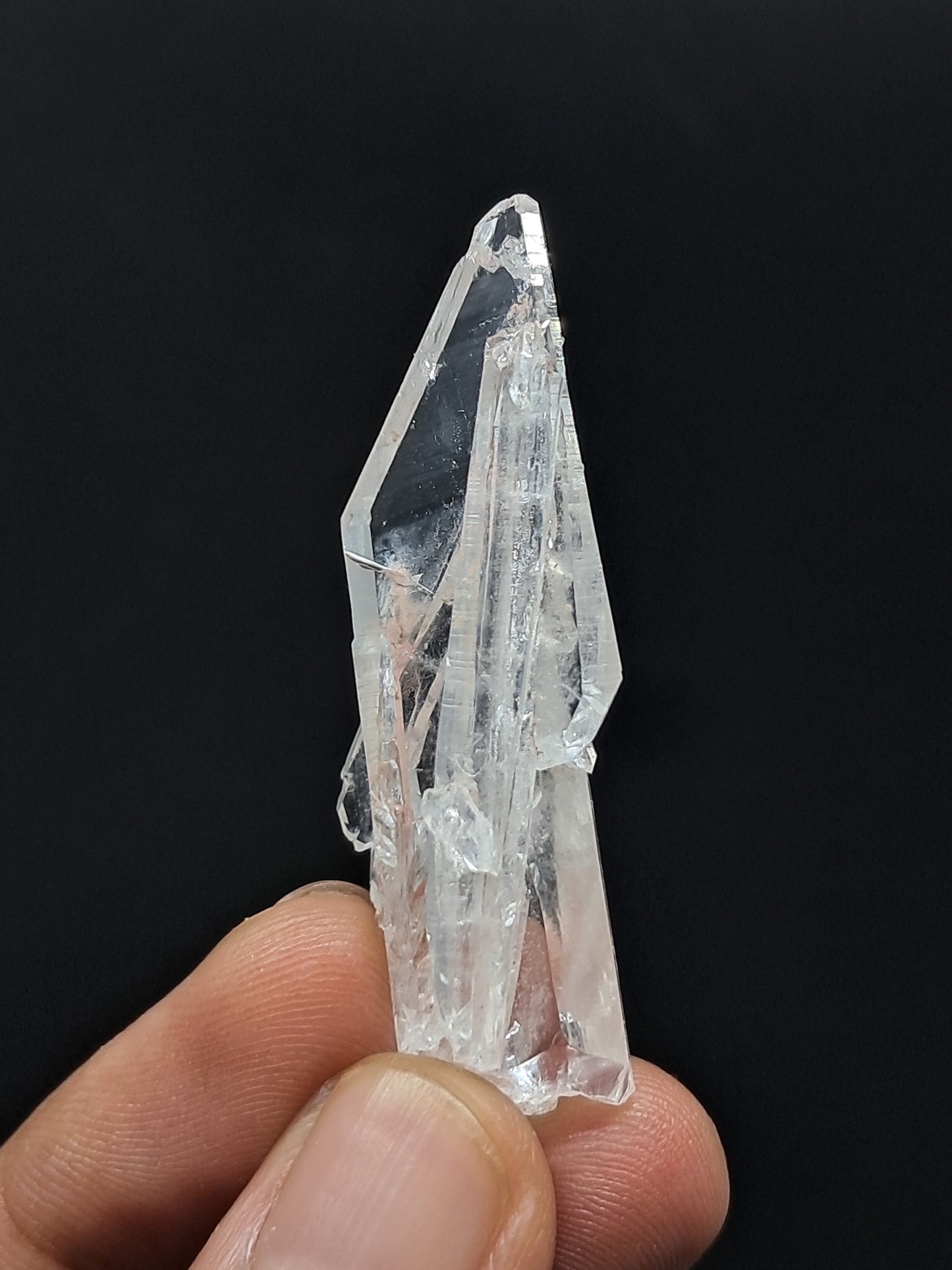 Punta natural de cuarzo superclaro Faden (Santander, Colombia) | Ejemplar mineral n.° COQ16