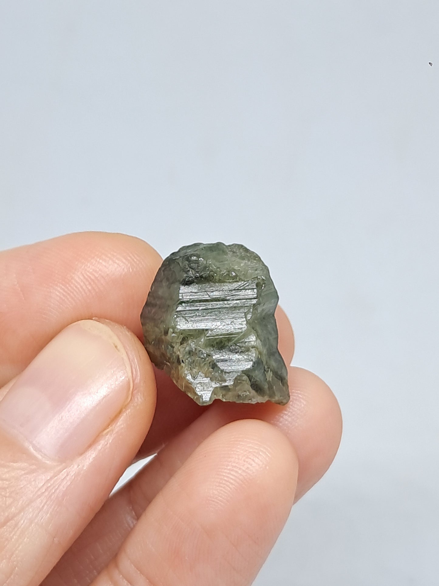 Natural Green Sapphire Crystal (Karur) Rough Stone | Mineral Specimen #SP23