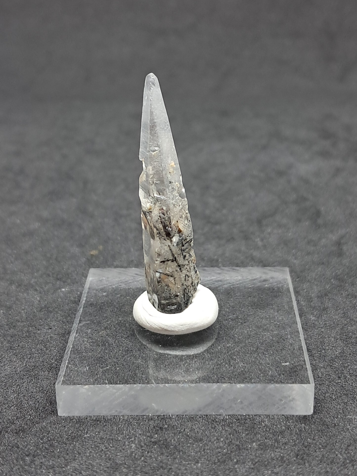 Tourmalinated Quartz natural crystal point (Non-precious natural stone) #TQ9