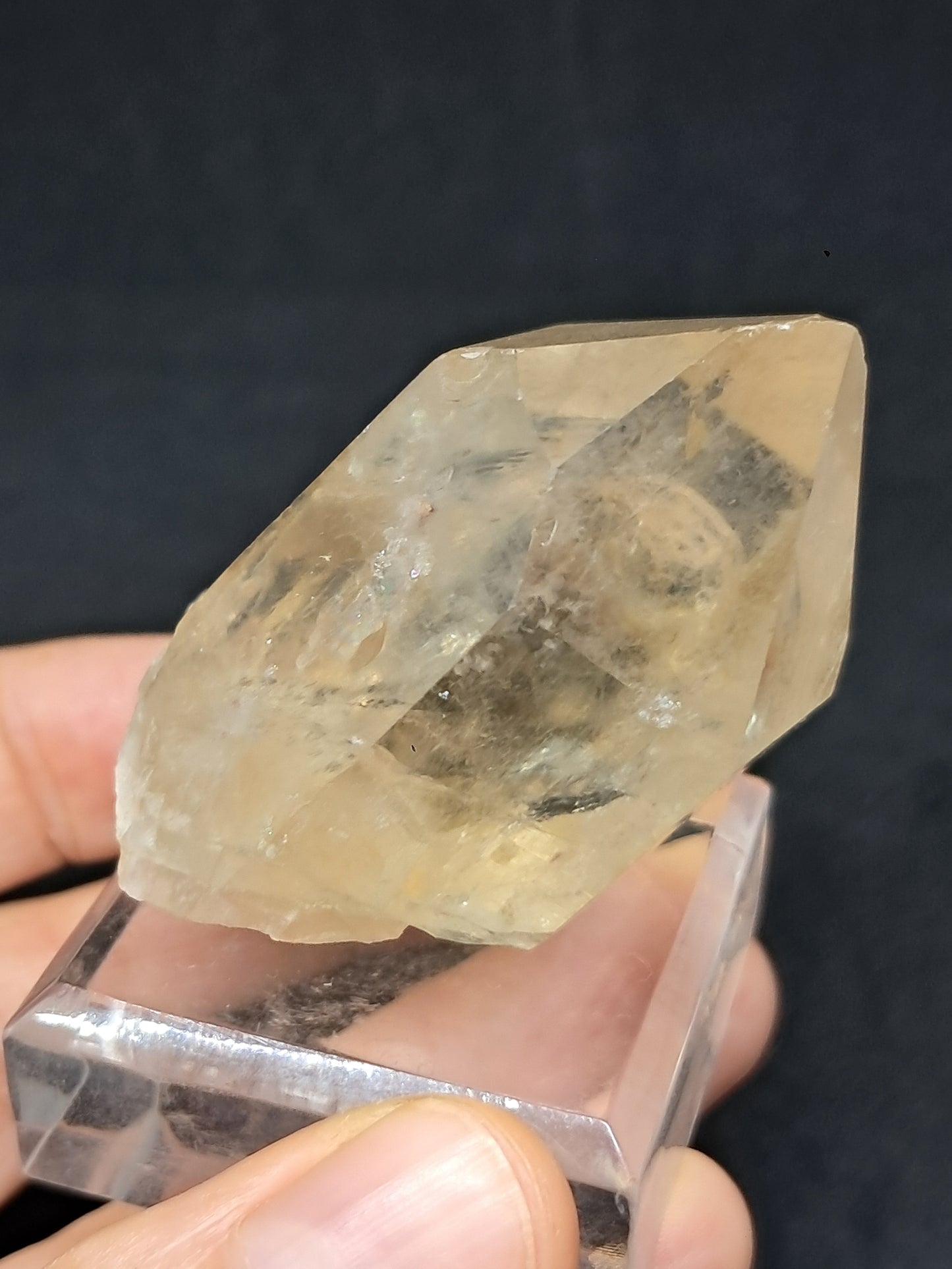 Natural Citrine "Kundalini" with Rainbows (Democratic Republic of Congo) Crystal Point | Mineral Specimen) #CTN16