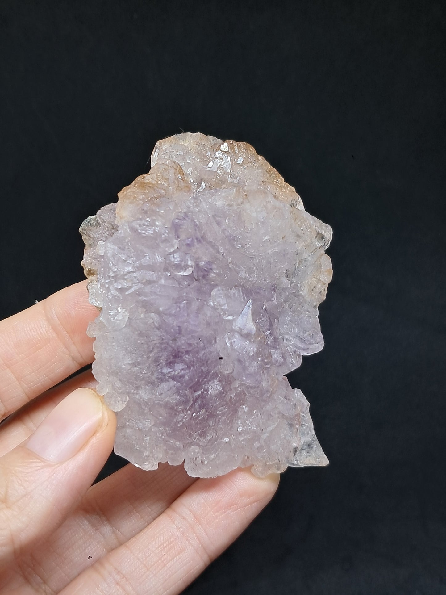 Cúmulo de amatista en cetro con óxido de hierro en forma de panal (Karur) | Cristal en bruto | Piedra natural | Ejemplar mineral n.° KA150