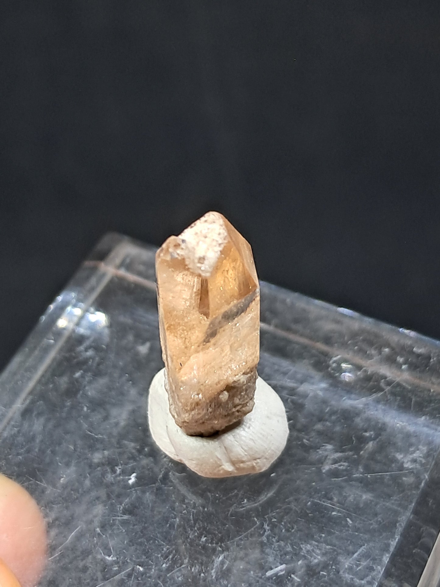 Cristal de topacio natural (México), piedra preciosa rara | Ejemplar mineral n.° TPZ2