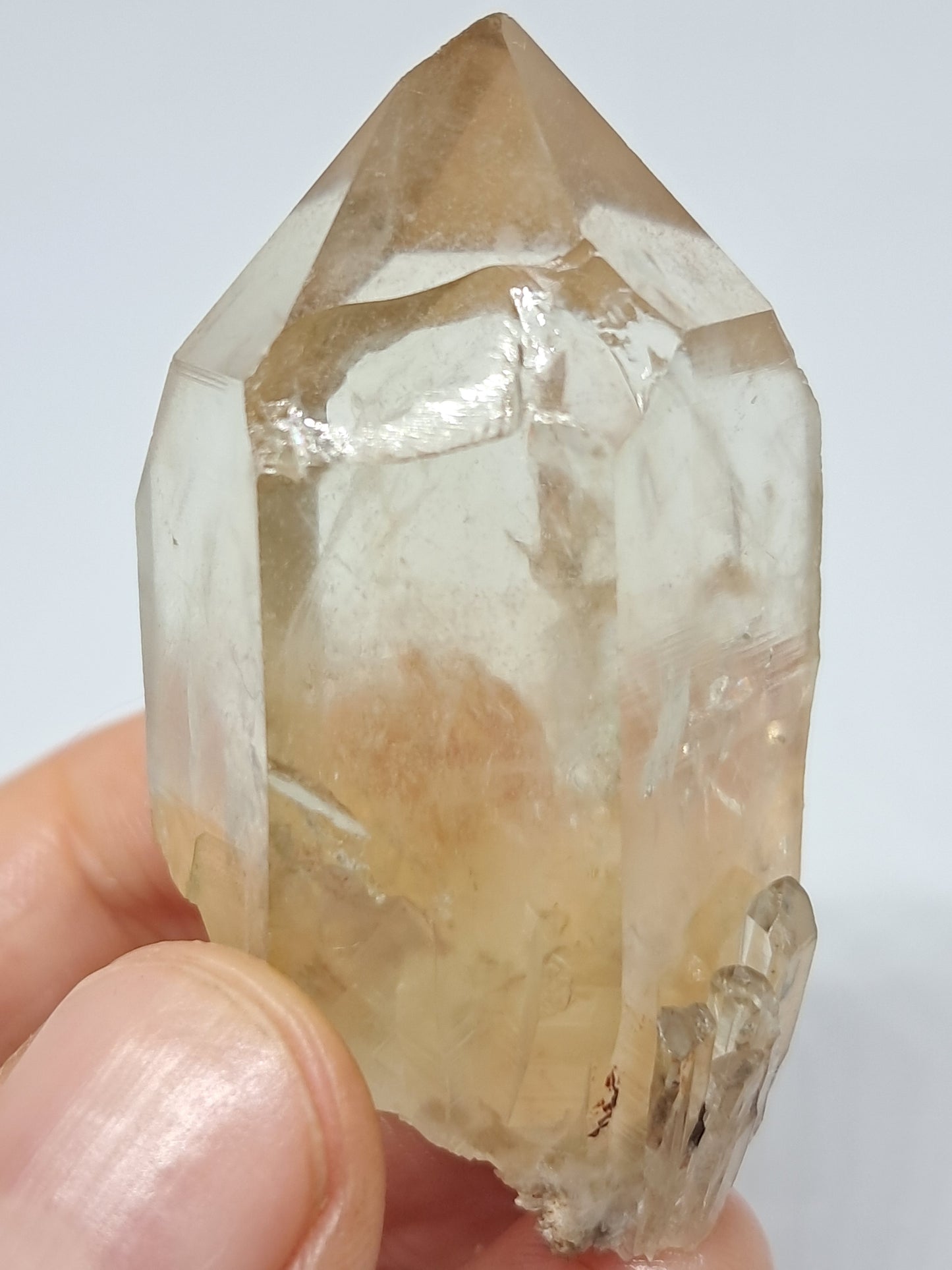 Natural Citrine "Kundalini" with Rainbows (Democratic Republic of Congo) Crystal Point | Mineral Specimen #CTN13