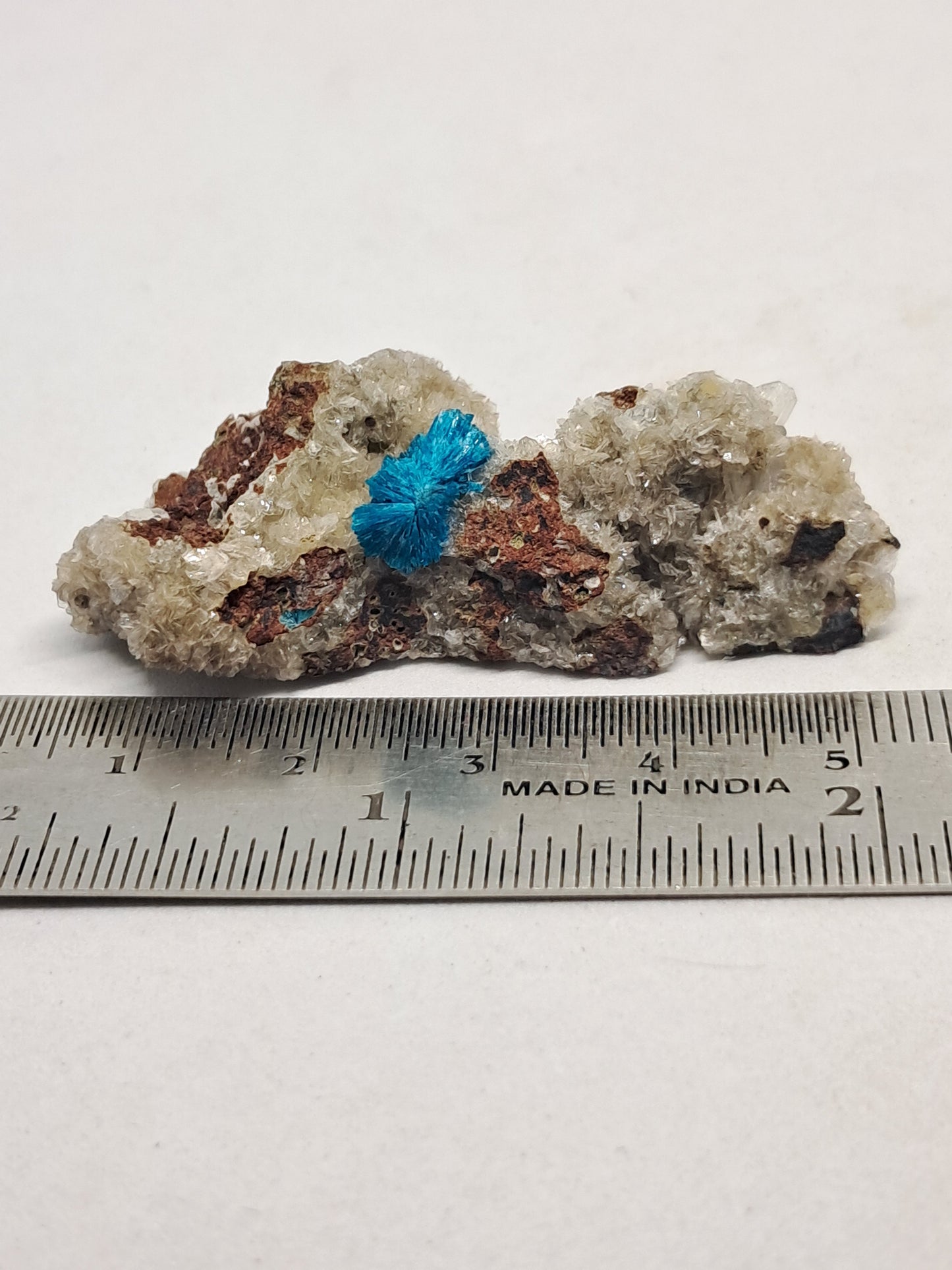 Cavansite on Heulandite Matrix (Wagholi) Rough Stone | Natural Crystal | Rare Mineral Specimen #CV15