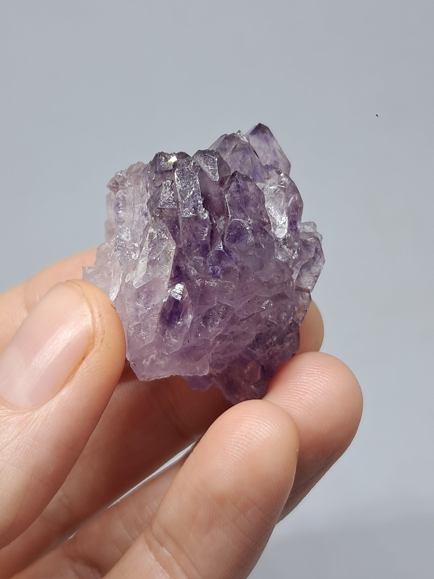 Amatista en racimo (Karur) | Cristal en bruto | Piedra natural | Ejemplar mineral n.° KA121