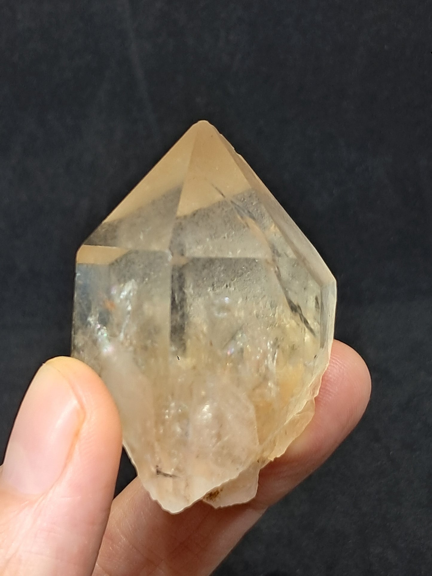 Natural Citrine "Kundalini" (Democratic Republic of Congo) crystal point | mineral specimen #CTN24