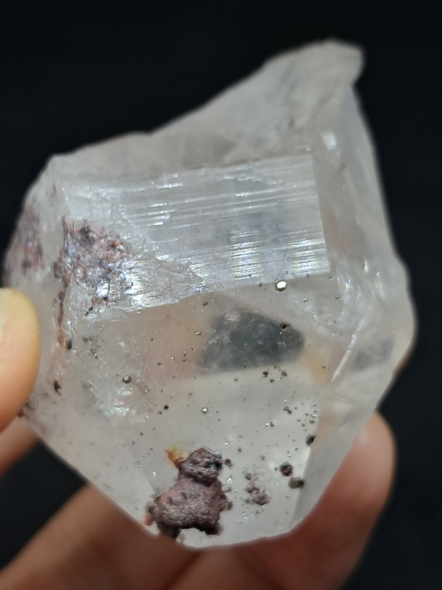 Himalayan Quartz Crystal Point with Pyrite Inclusions | Natural Stone | Mineral Specimen #CH52