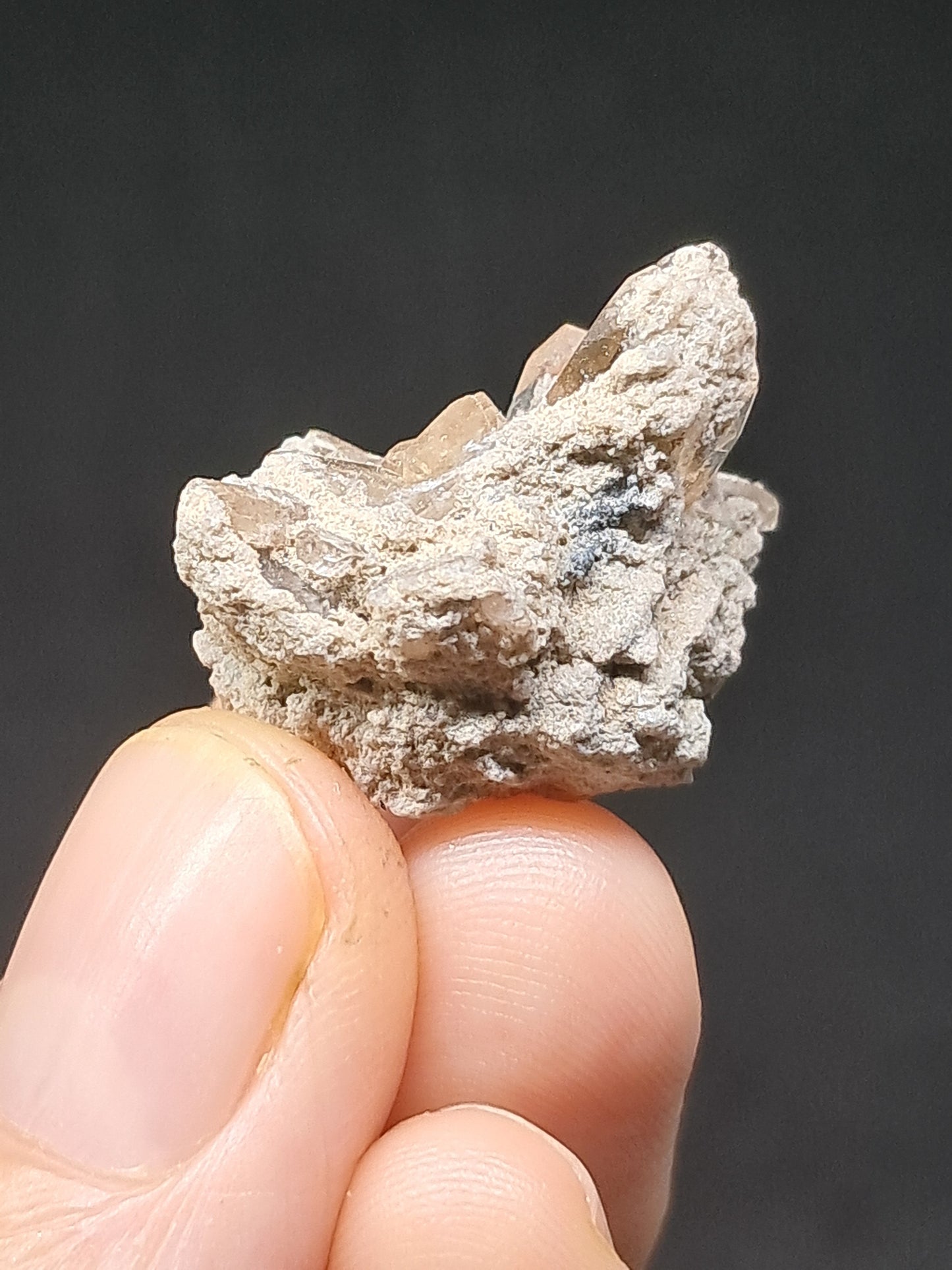 Cristales de topacio natural en matriz (México), piedra preciosa rara | Ejemplar mineral n.° TPZ27